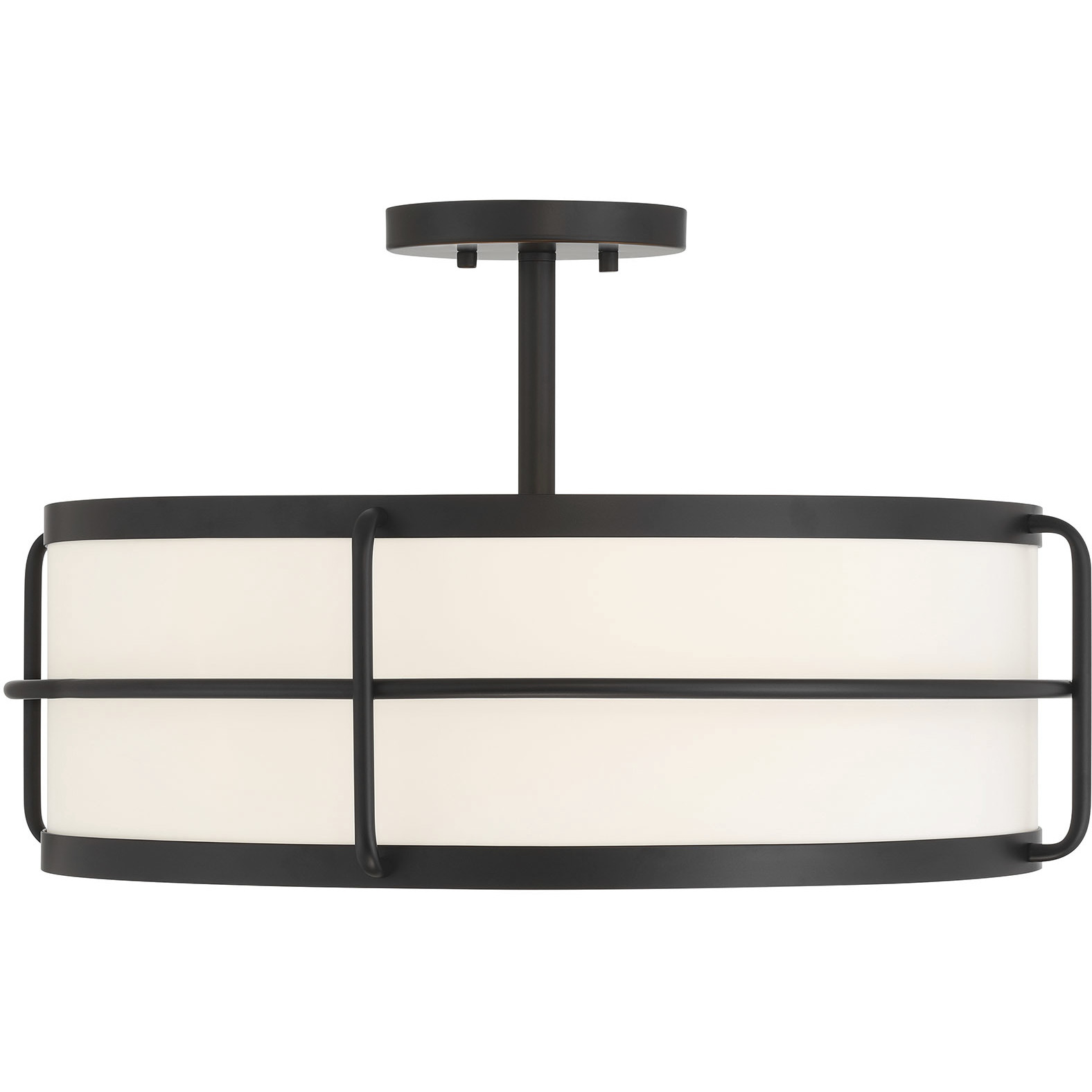 Chauncey 4 Light 22 inch Matte Black Semi-Flush Ceiling Light