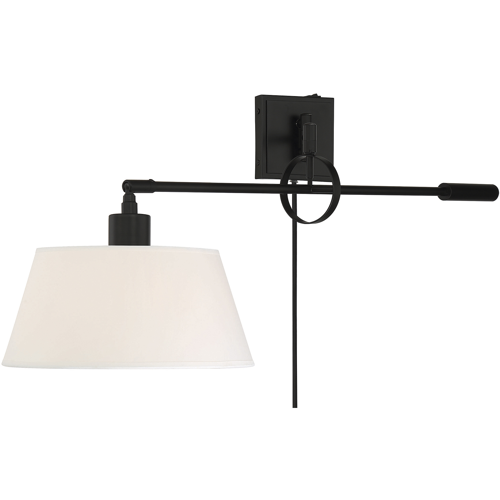 Black top arm sconce
