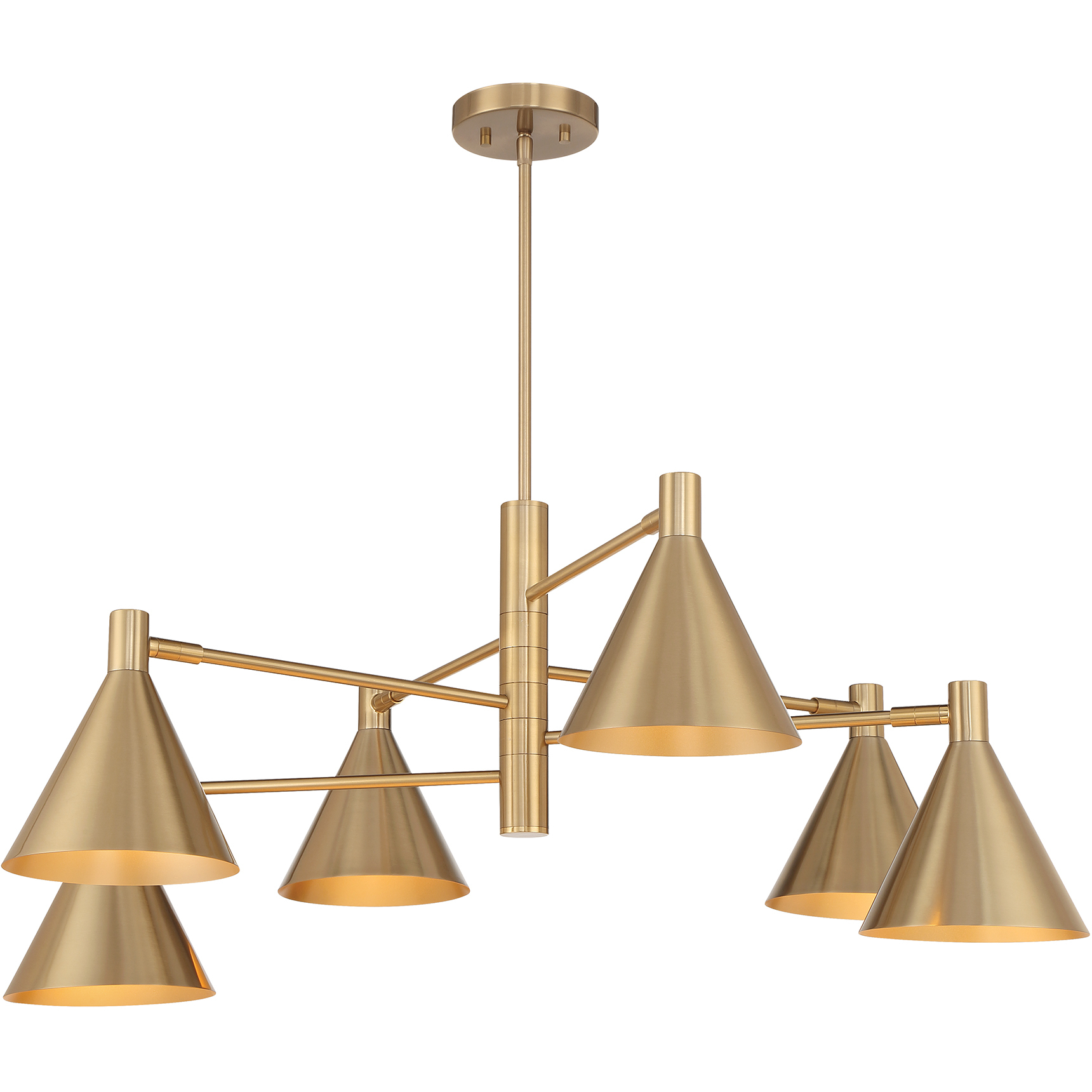 Savoy House 1-8003-6-127 Pharos 6 Light 38 inch Noble Brass