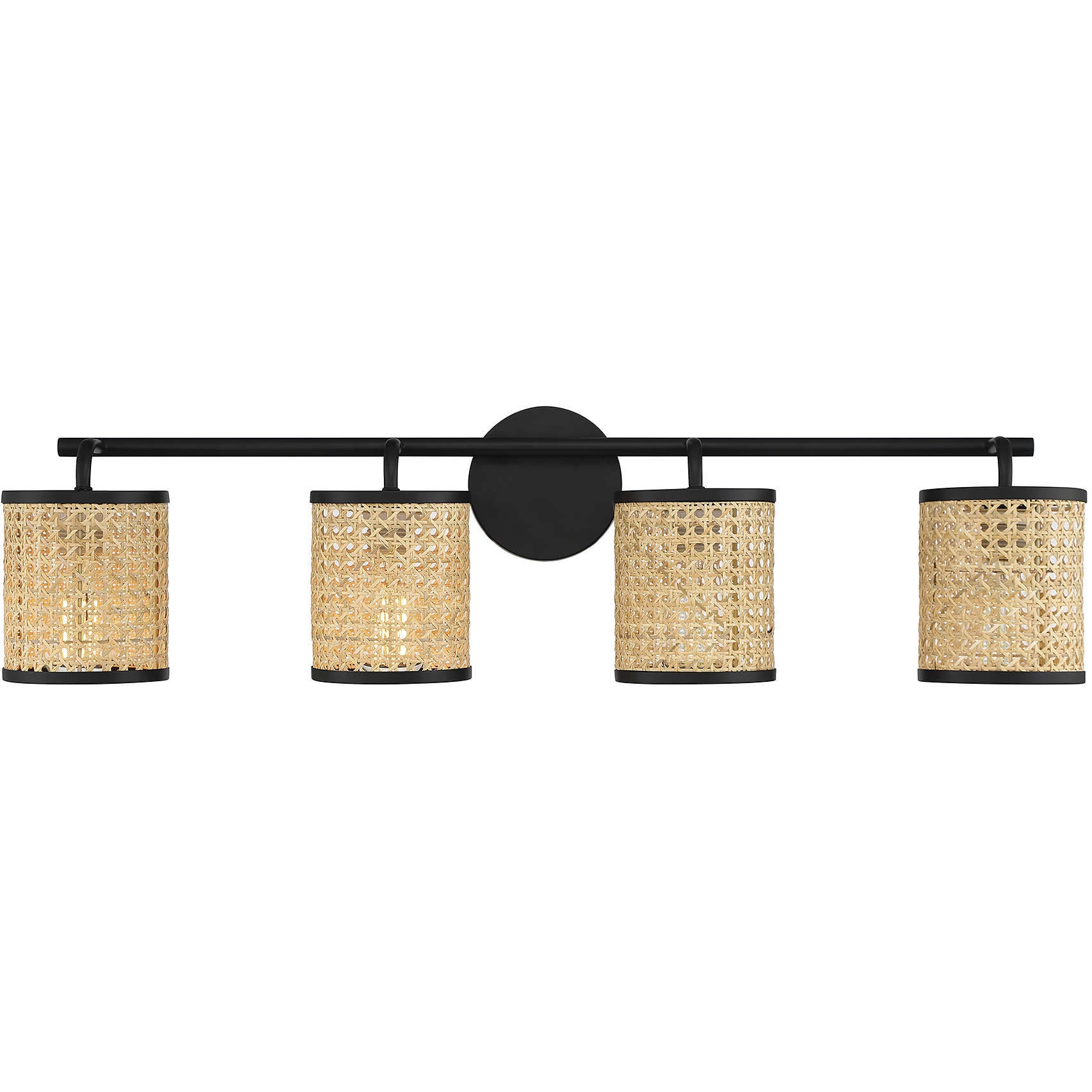 Jaylar 4 Light 34 inch Matte Black Vanity Light Wall Light