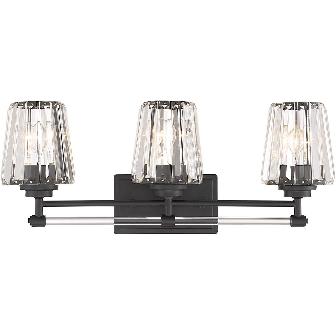 Black and outlet chrome vanity light