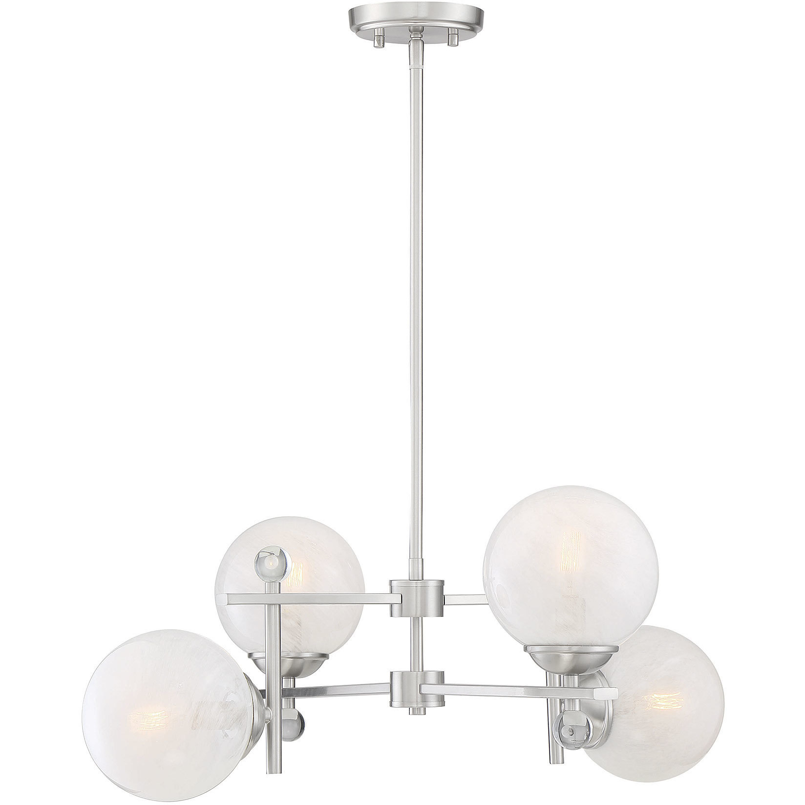 Medina 4 Light 26 inch Satin Nickel Chandelier Ceiling Light