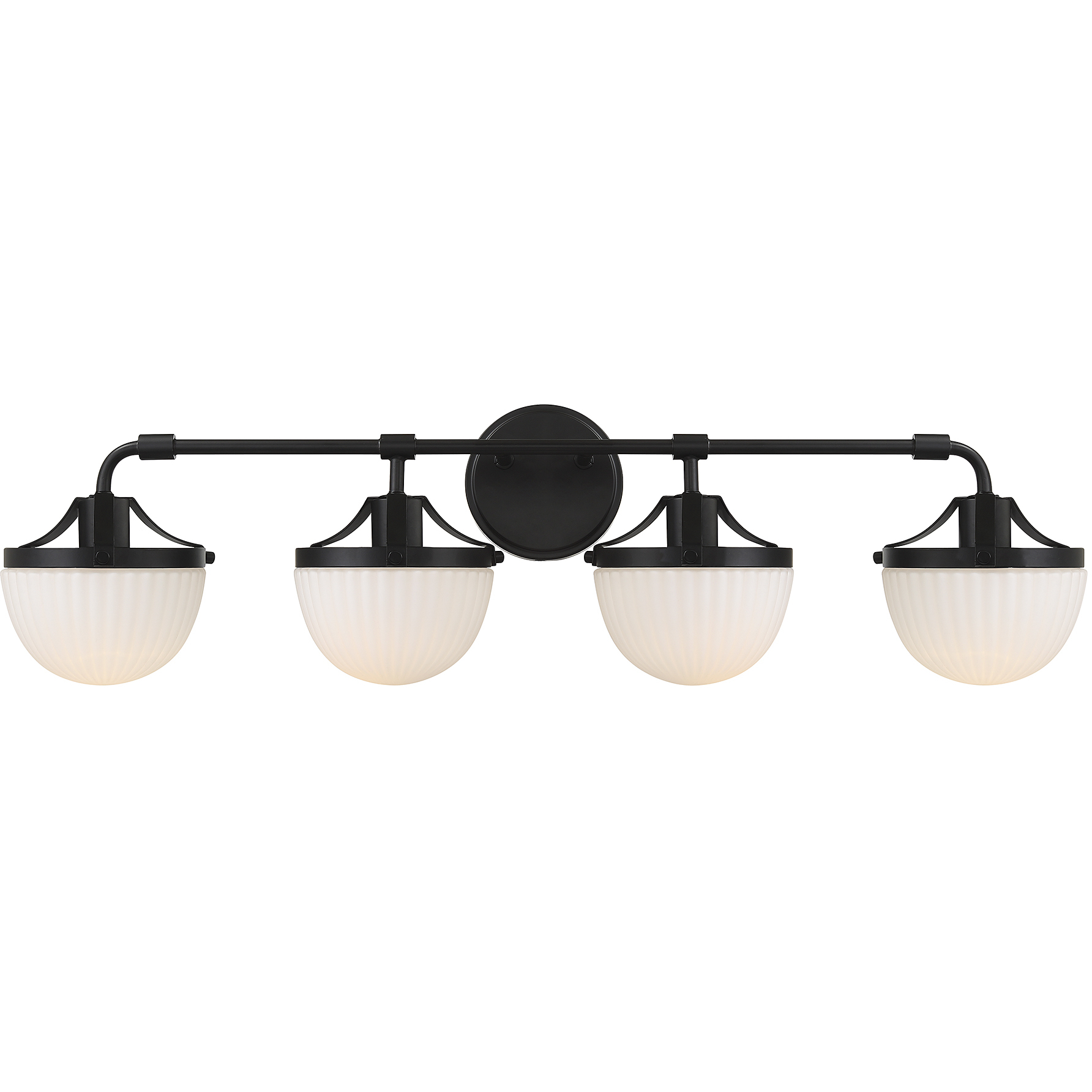Meredith 4 Light 33 inch Matte Black Bathroom Vanity Light Wall Light
