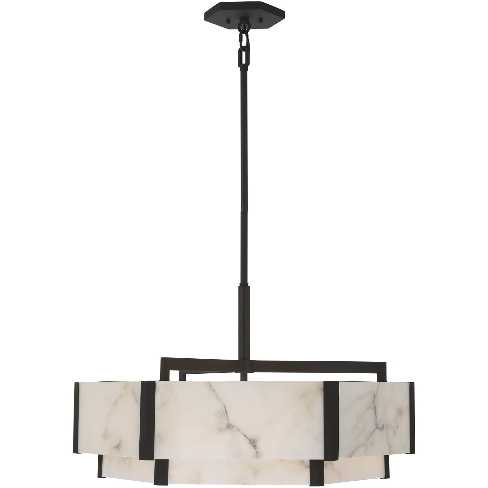 Orleans 6 Light 24.28 inch Black Cashmere Pendant Ceiling Light