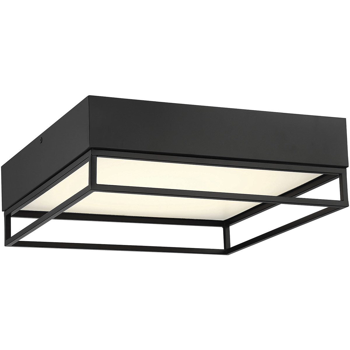 Creswell LED 14 inch English Bronze Flush Mount Ceiling Light, Square