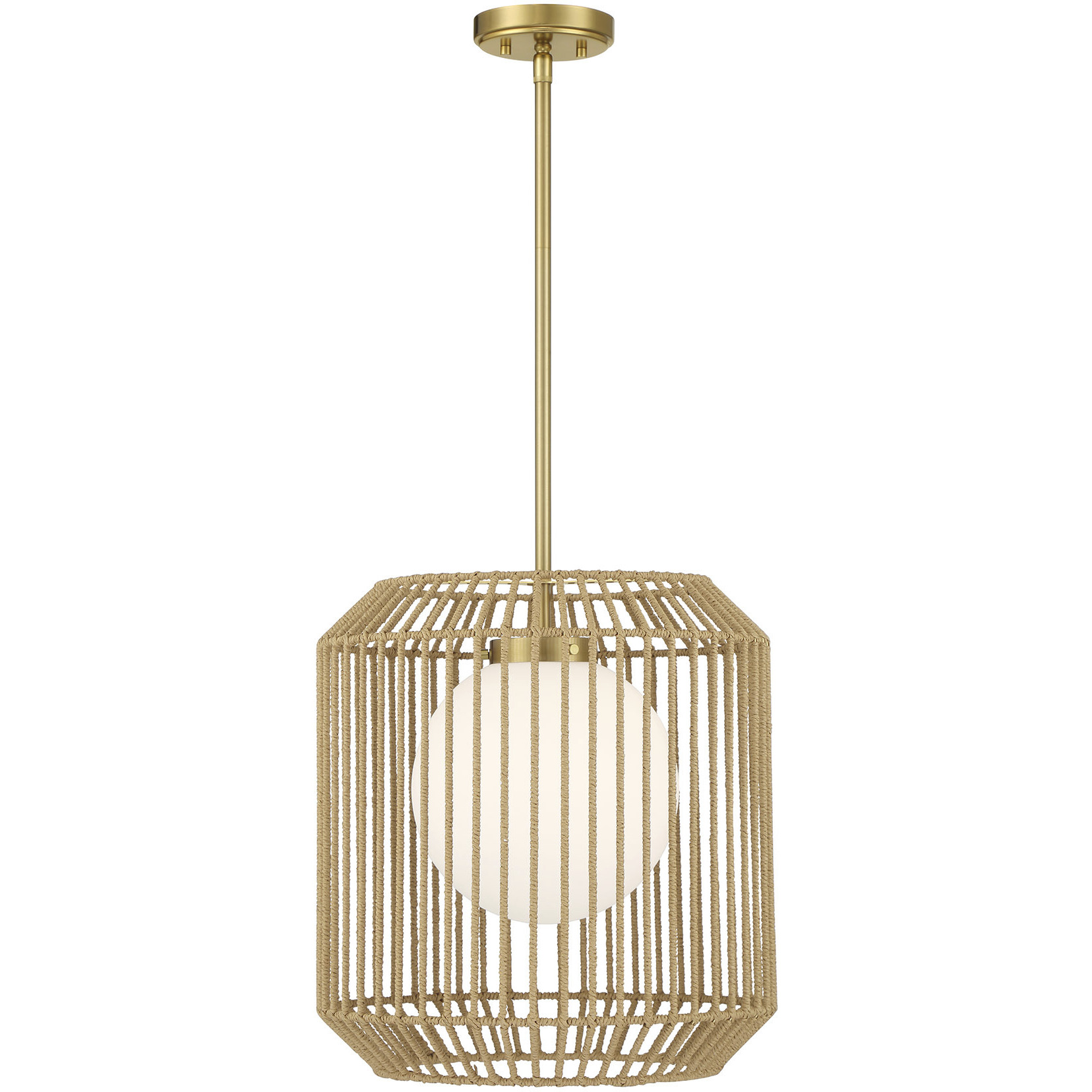 Pastis 1 Light 16 inch Warm Brass Pendant Ceiling Light