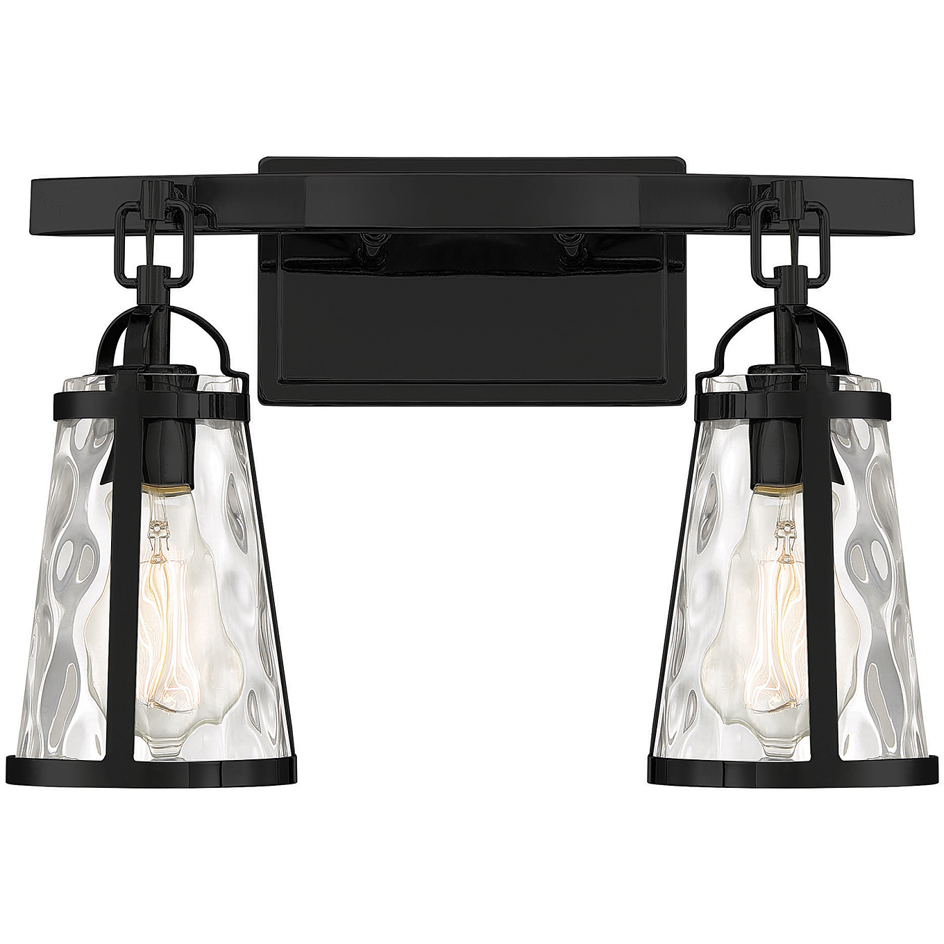 Albany 2 Light 16 inch Black Bathroom Vanity Light Wall Light