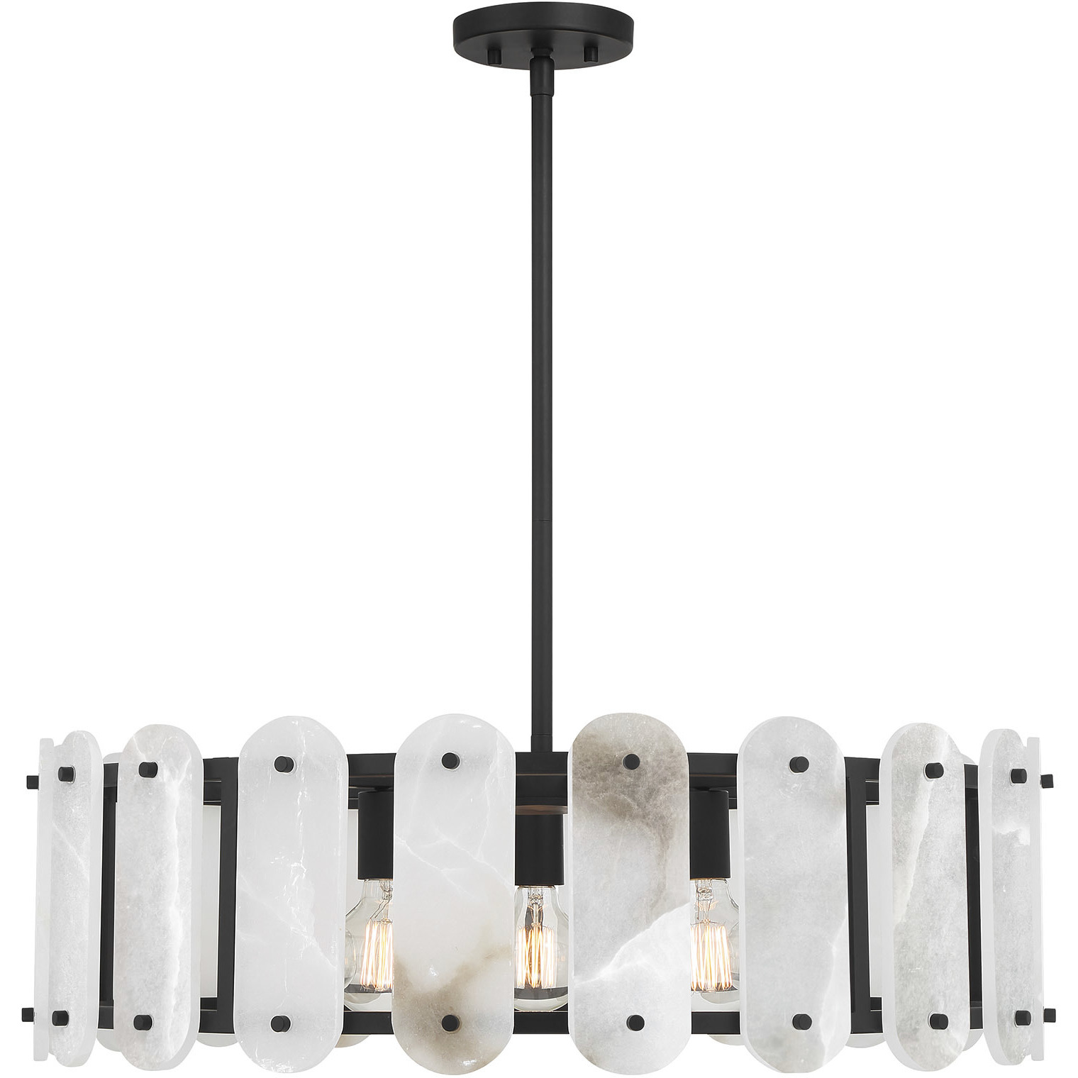 Antolini 5 Light 28.5 inch Black Cashmere Pendant Ceiling Light