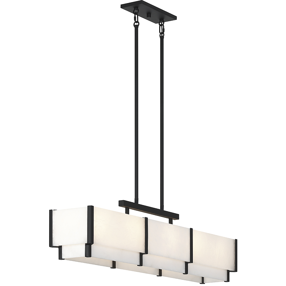 Savoy House 1 2330 5 50 Orleans 5 Light 44.38 inch Black Cashmere Linear Chandelier Ceiling Light