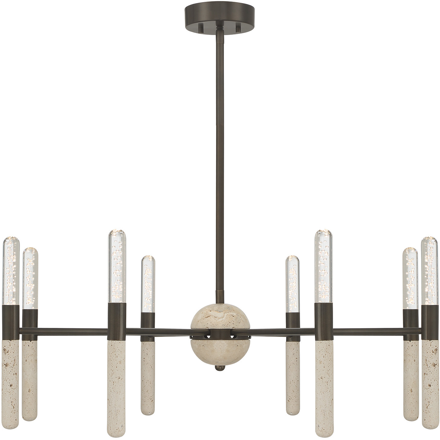 Linden LED 32 inch Mediterranean Bronze Chandelier Ceiling Light