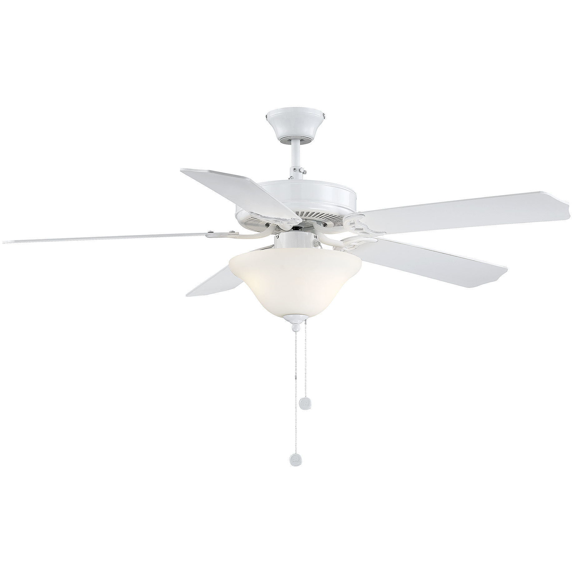 Savoy House 52" Ceiling Fan With Light Kit | Satin Nickel Finish & Reversible Blades (Rosewood/Maple) - View #3