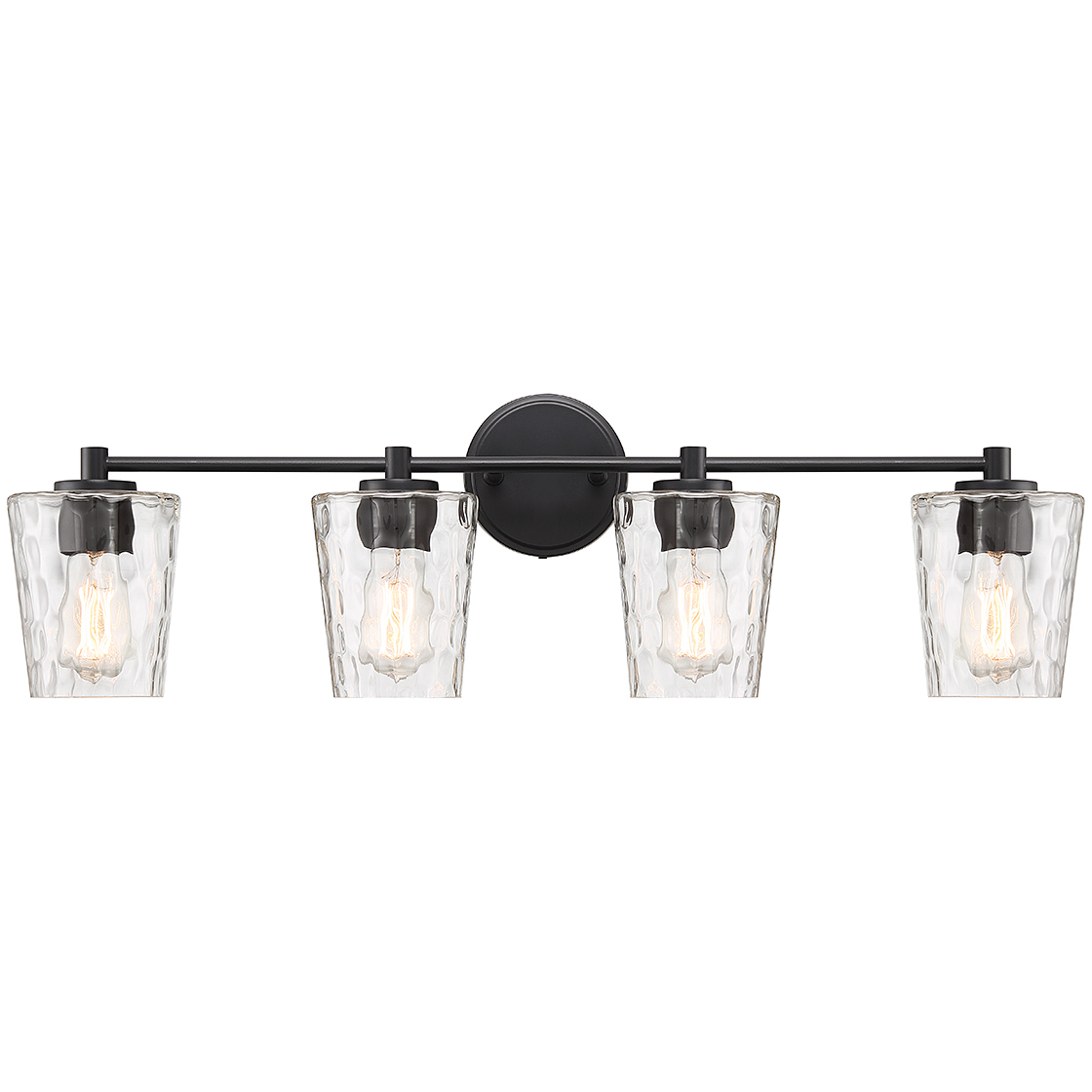 Savoy House 8 5606 4 BK Ballas 4 Light 31.5 inch Black Bathroom Vanity Light Wall Light