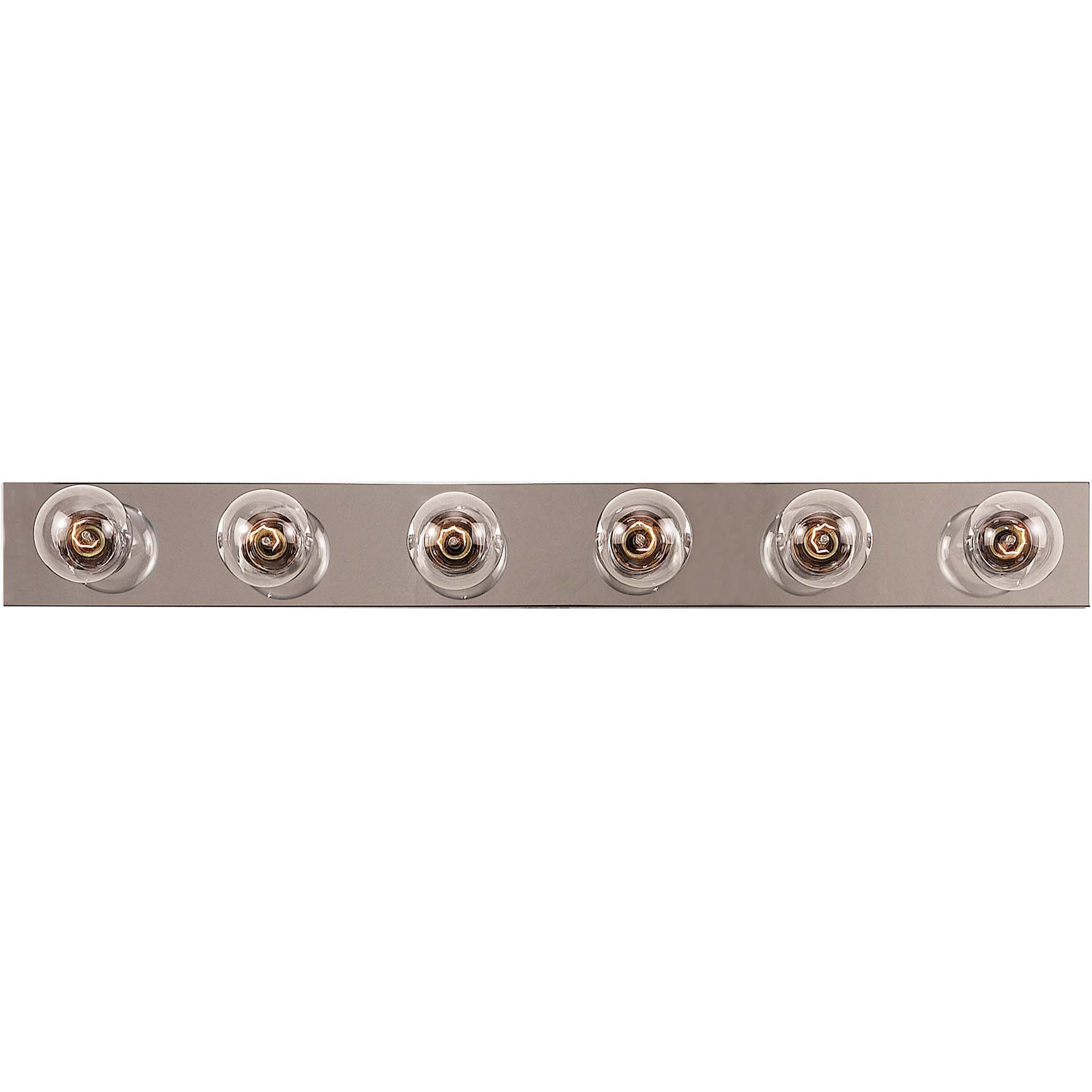 Bar 6 Light 36 inch Polished Chrome Bathroom Vanity Light Wall Light