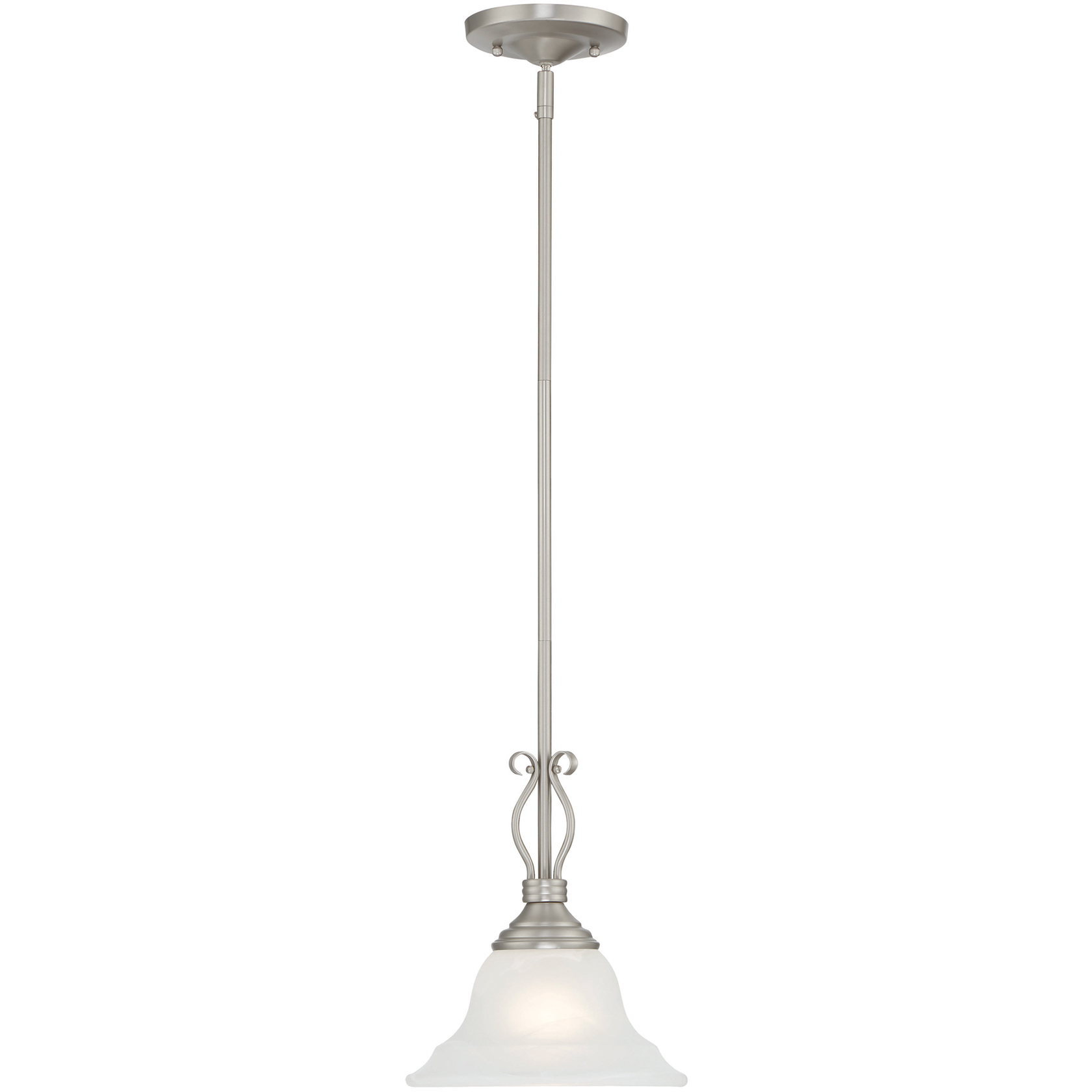 Polar 1 Light 10 inch Pewter Mini-Pendant Ceiling Light