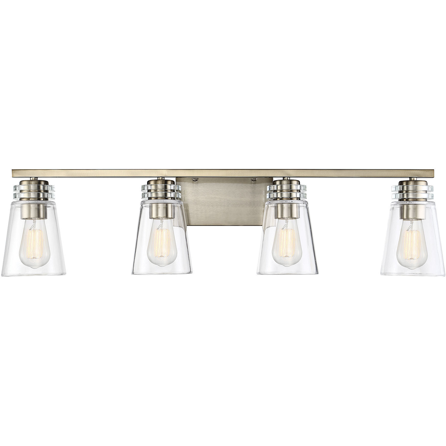 Brannon 4 Light 33.5 inch Noble Brass Vanity Light Wall Light