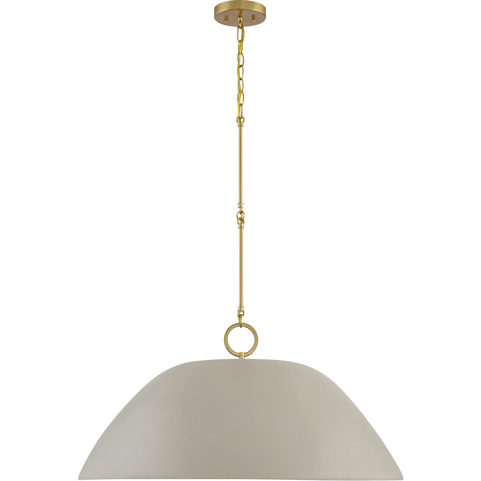 Alta 1 Light 30 inch Concrete and Brass Pendant Ceiling Light
