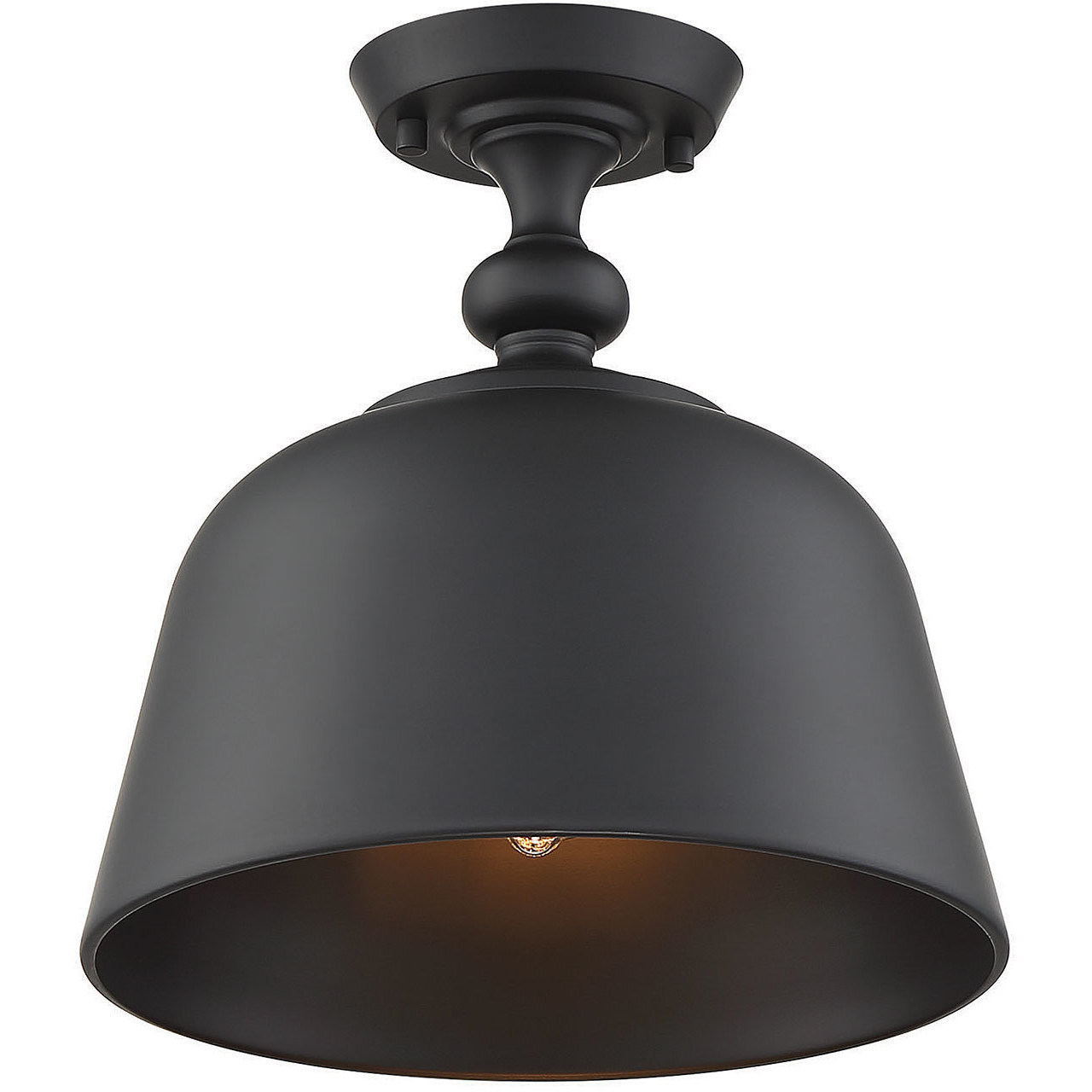 Black semi flush light new arrivals