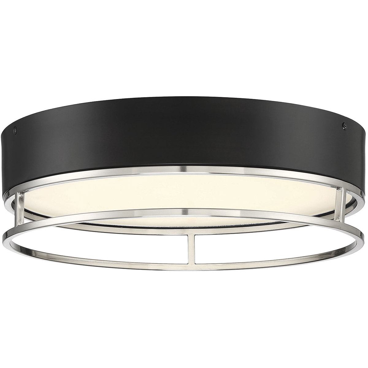 Creswell LED 15 inch Satin Nickel Flush Mount Ceiling Light, Oval