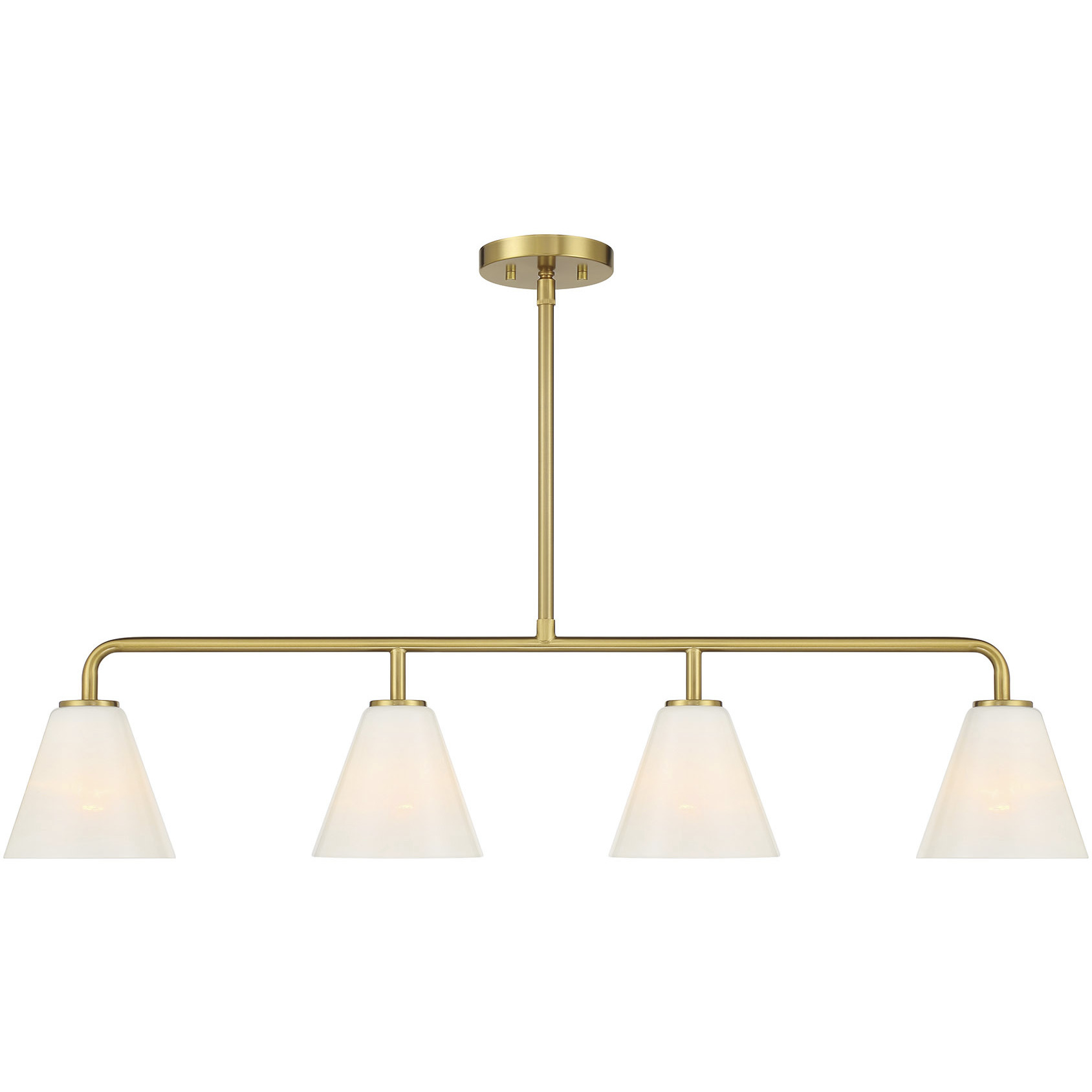 Blair Linear Chandelier Ceiling Light in Warm Brass