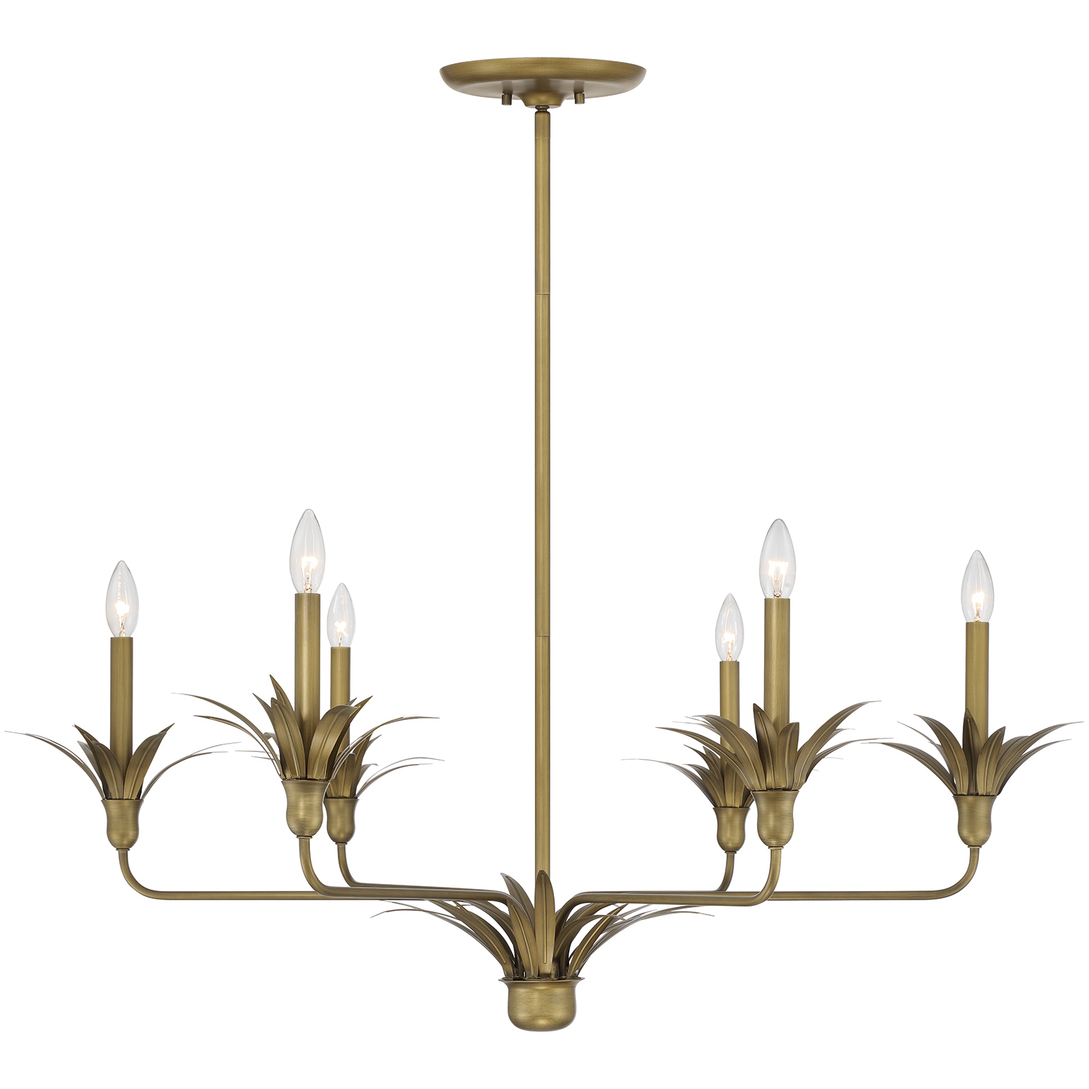 Strathmore 6 Light 42 inch Antique Patina Chandelier Ceiling Light