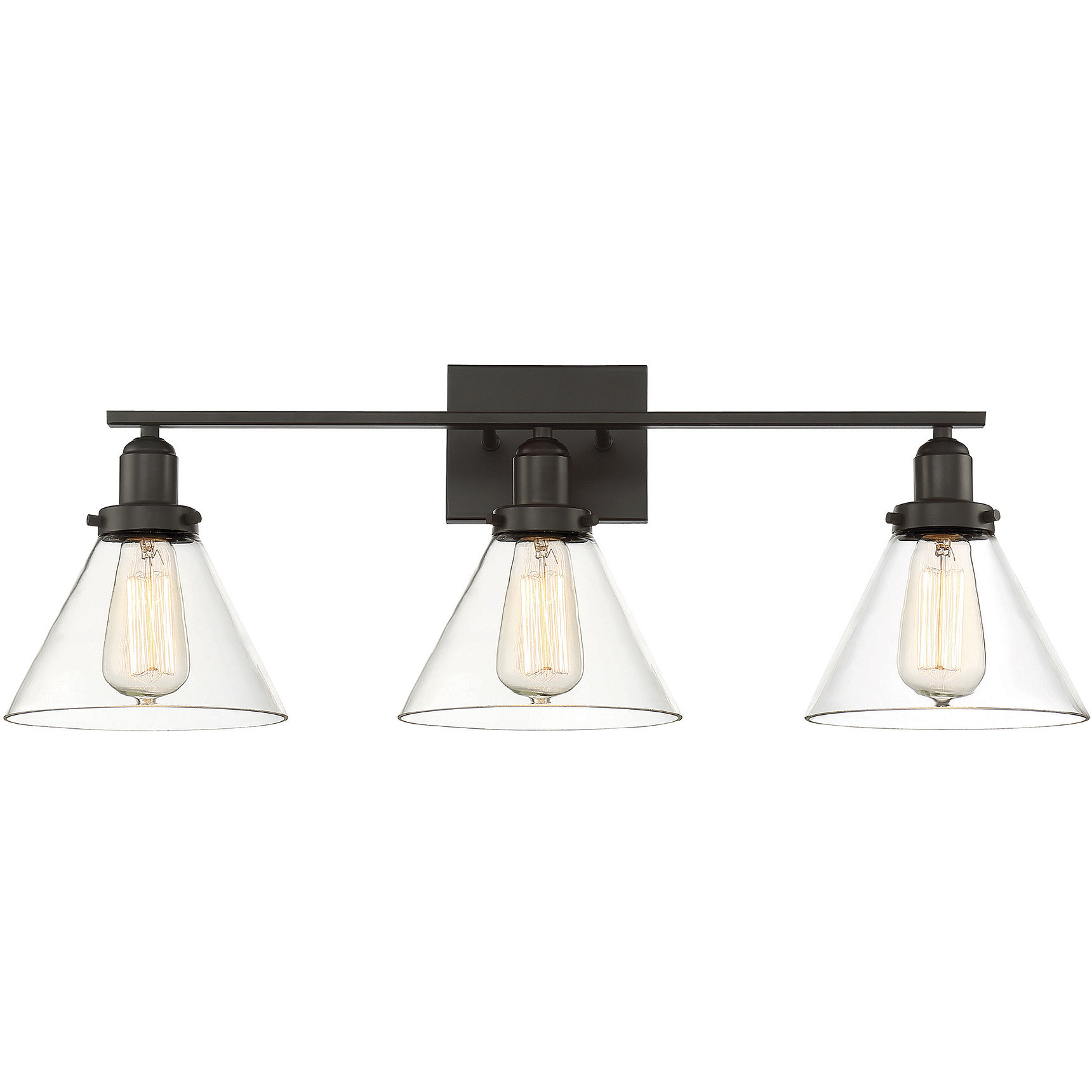 Drake 3 Light 28.5 inch English Bronze Bathroom Vanity Light Wall Light, Essentials