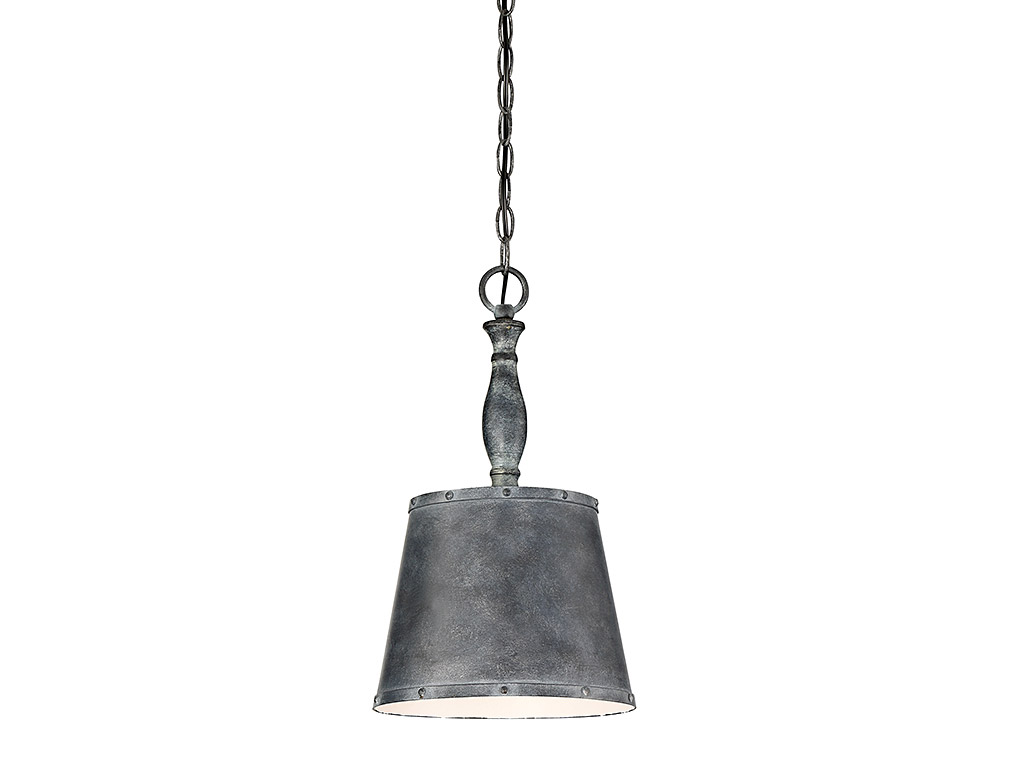 Dover 1 Light 10 inch Farmhouse Tin Pendant Ceiling Light