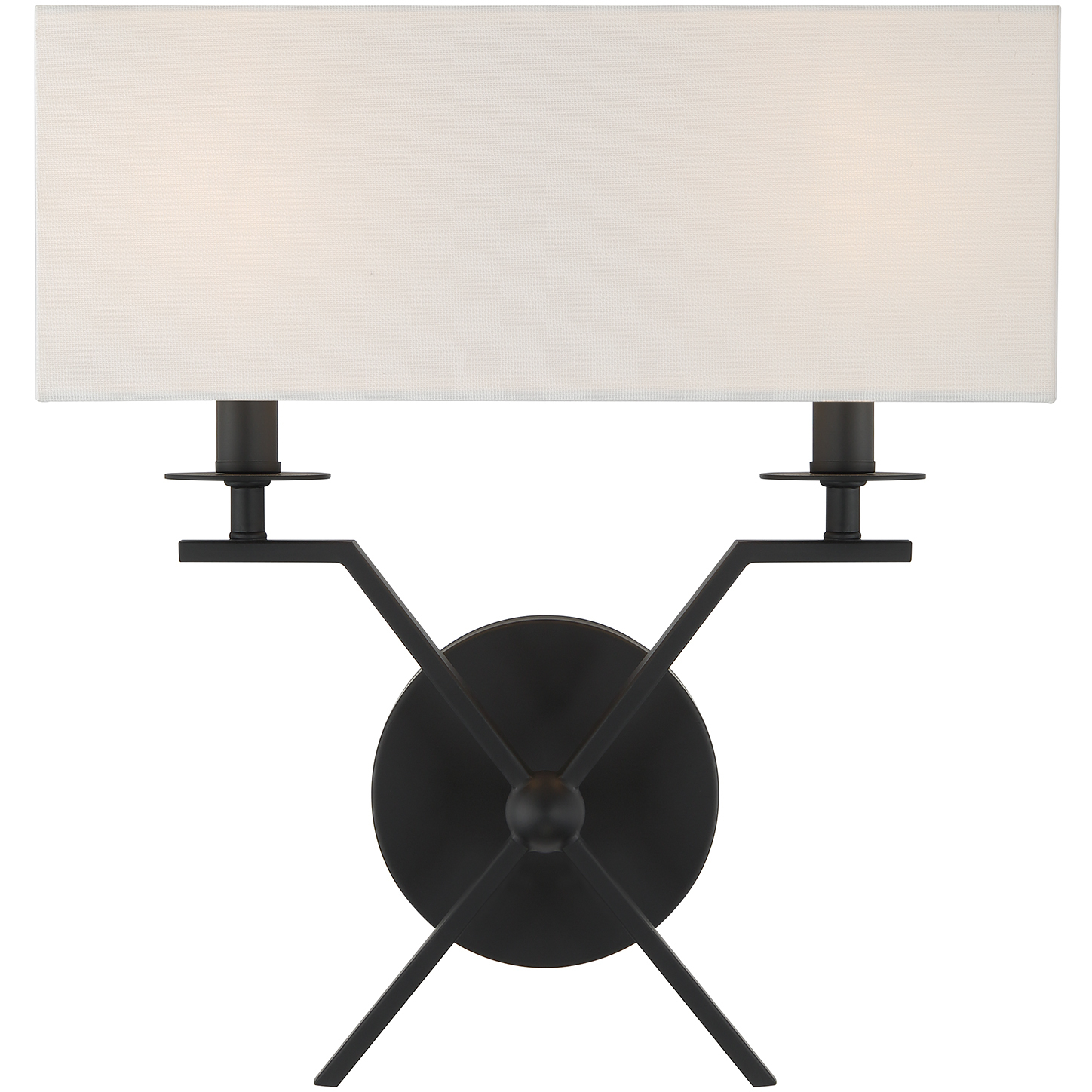 Arondale 2 Light 14 inch Matte Black Wall Sconce Wall Light