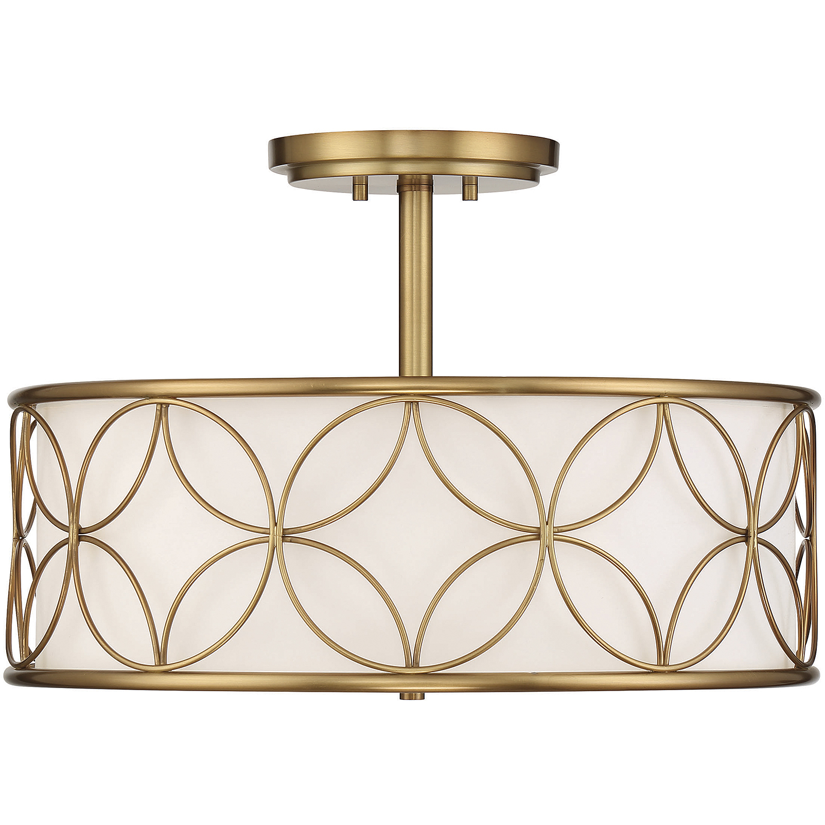 Savoy House 619534322 Reid 4 Light 20 inch Warm Brass SemiFlush