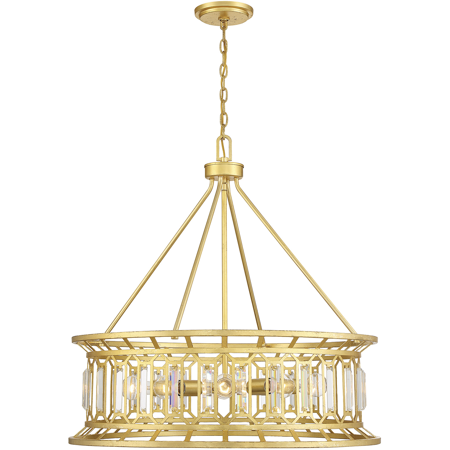 Savoy House 719478260 Daintree 8 Light 30 inch True Gold Pendant