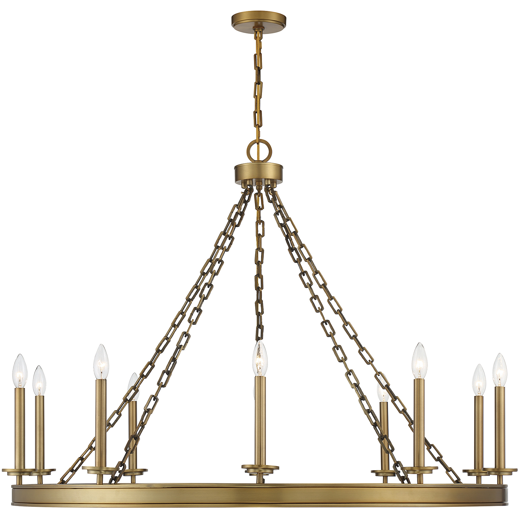 Seville 10 Light 45 inch Warm Brass Chandelier Ceiling Light, Essentials