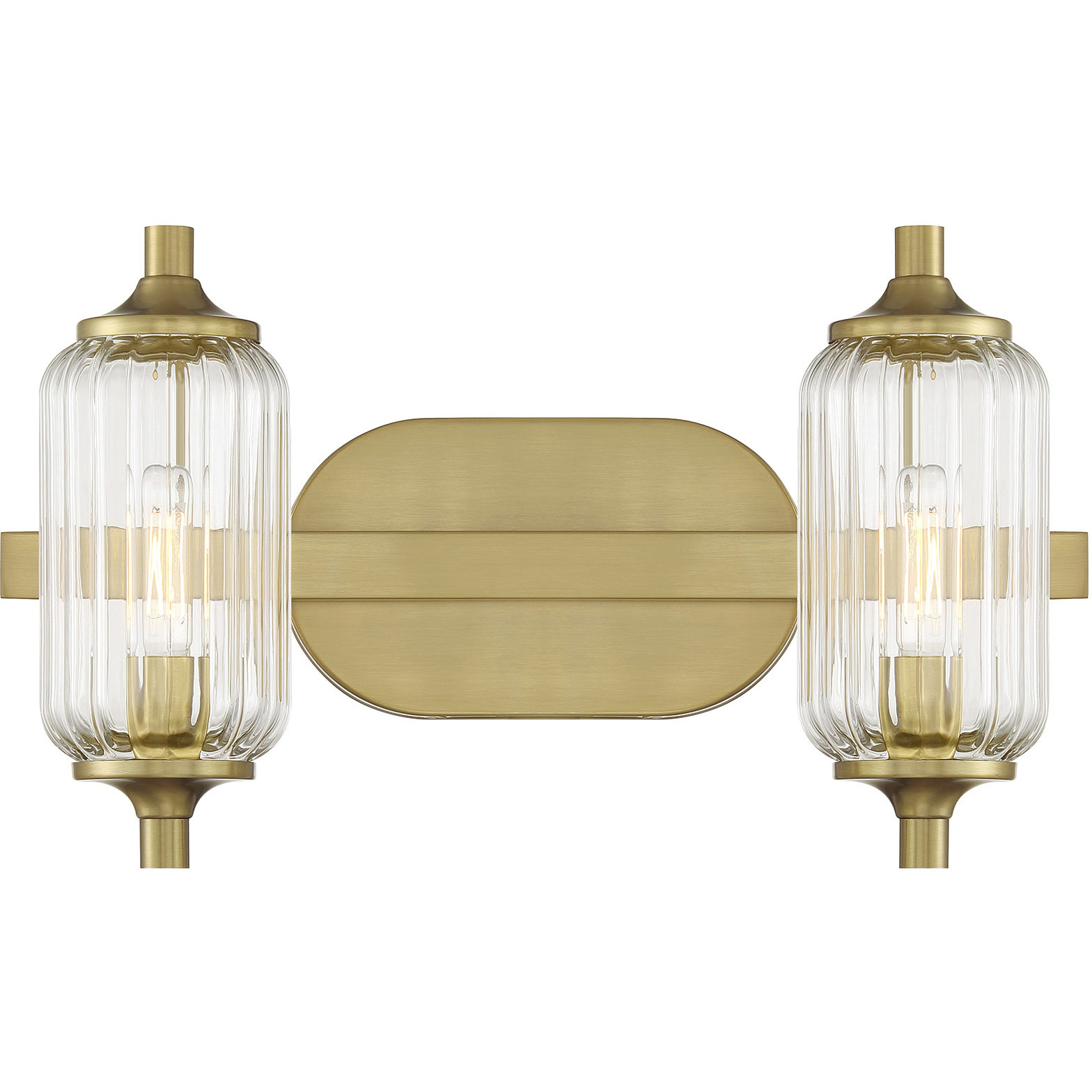 Holton 2 Light 16 inch Warm Brass Bathroom Vanity Light Wall Light