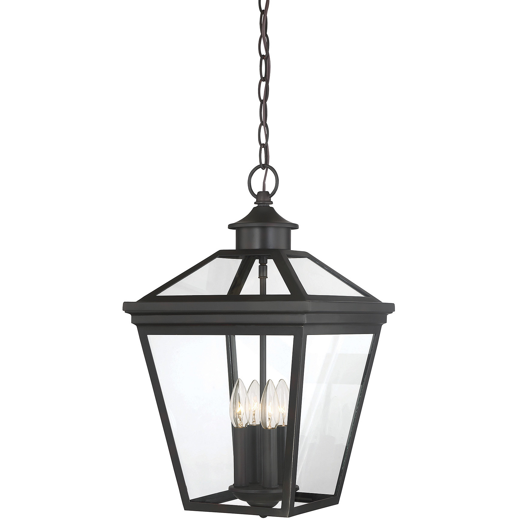 Ellijay 4 Light 12 inch English Bronze Outdoor Hanging Lantern