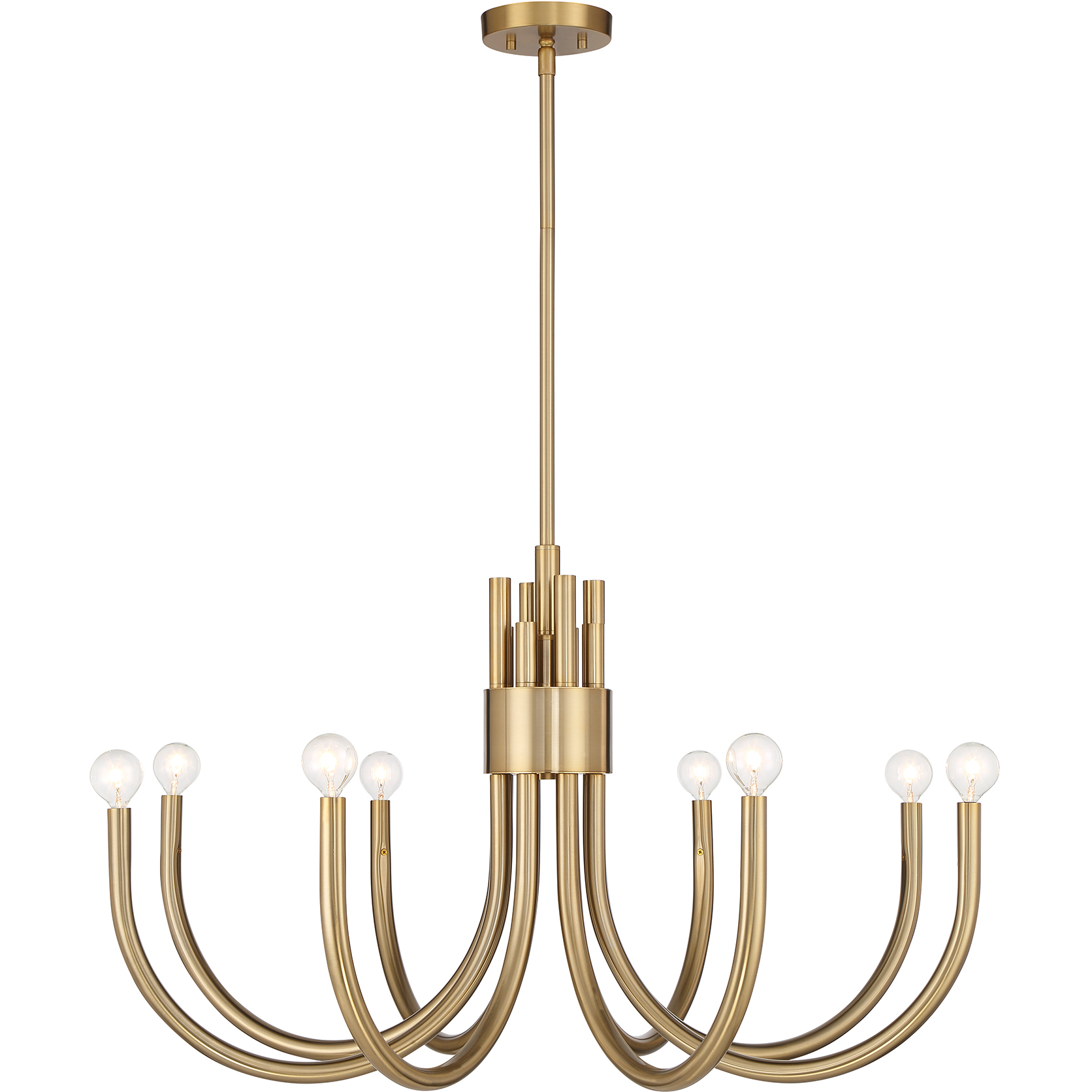 Sorrento 8 Light 34 inch Noble Brass Chandelier Ceiling Light, Essentials
