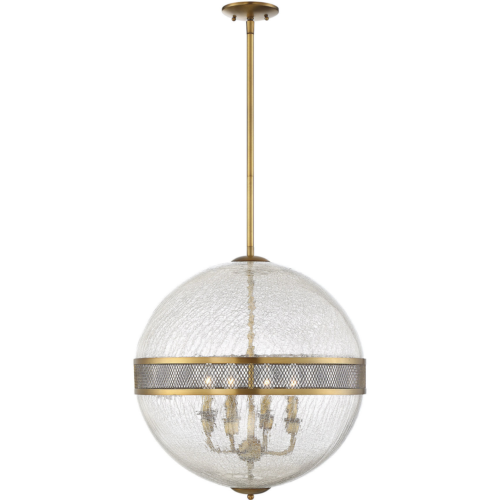 Stirling 4 Light 19.88 inch Warm Brass Pendant Ceiling Light