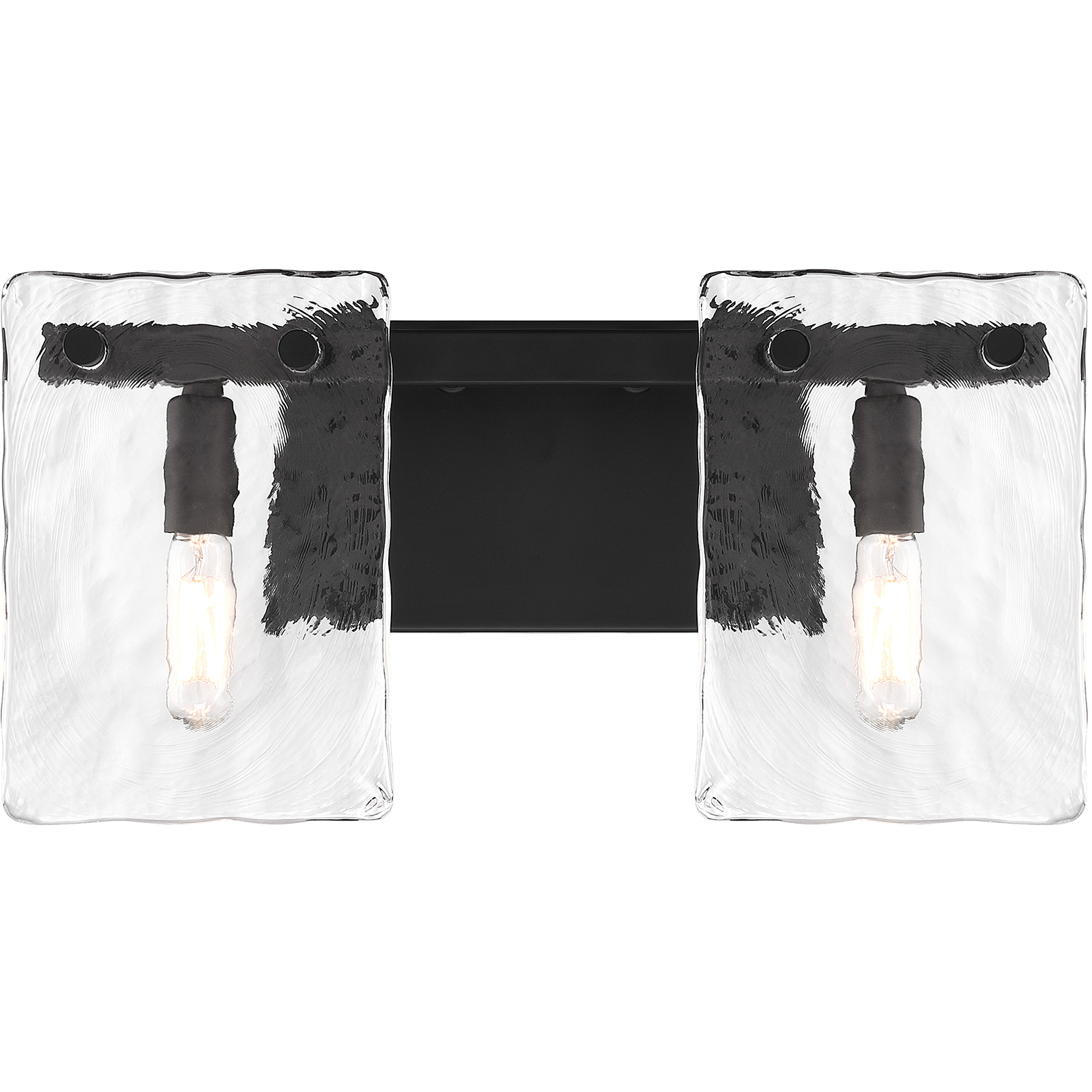 Genry 2 Light 15.25 inch Black Bathroom Vanity Light Wall Light