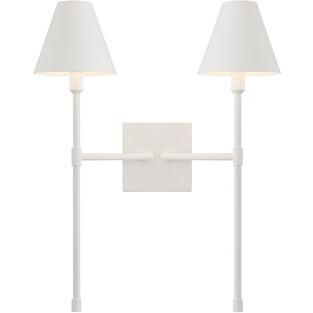 Jefferson 2 Light 16 inch Bisque White Wall Sconce Wall Light