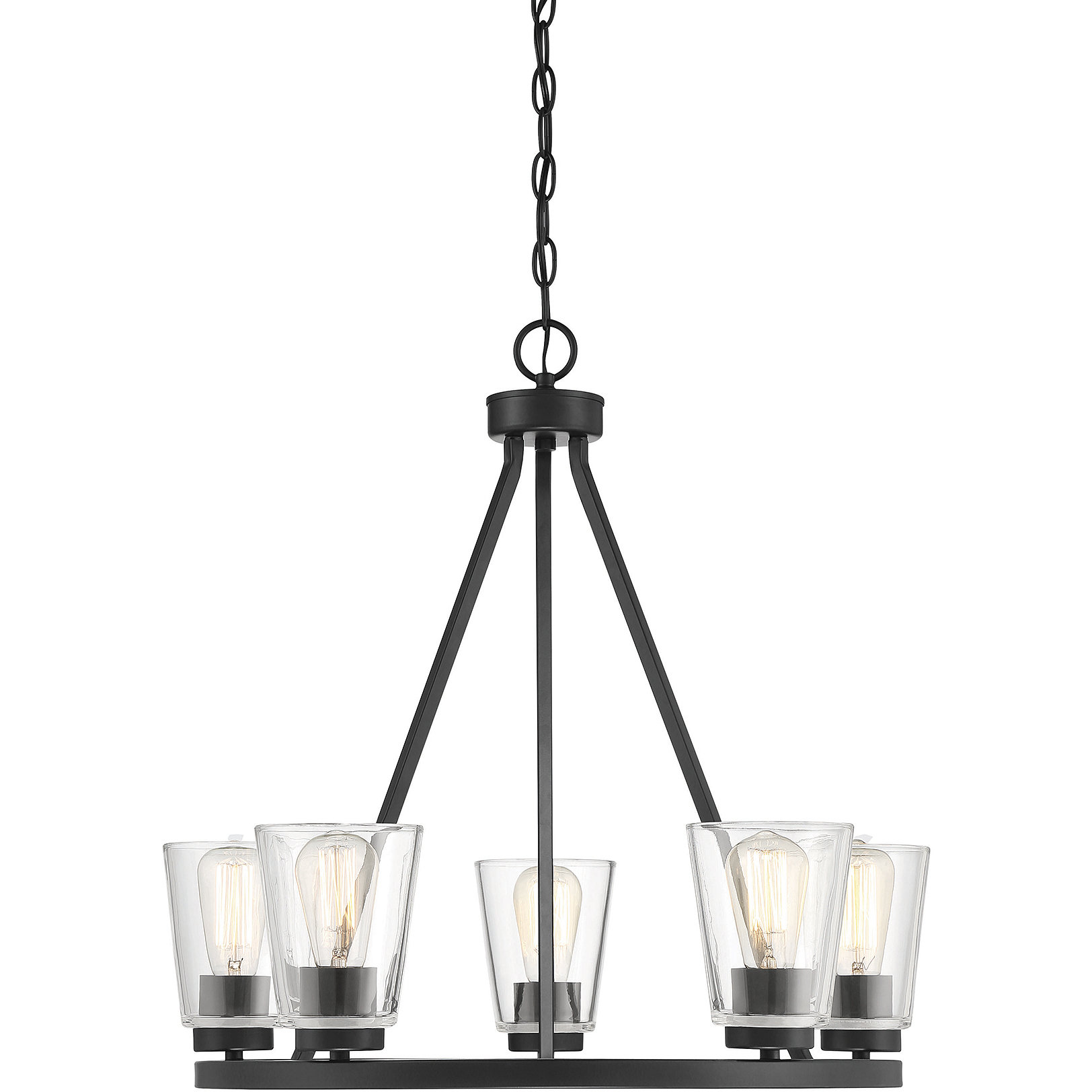 Savoy House 11021589 Calhoun 5 Light 25 inch Matte Black Chandelier