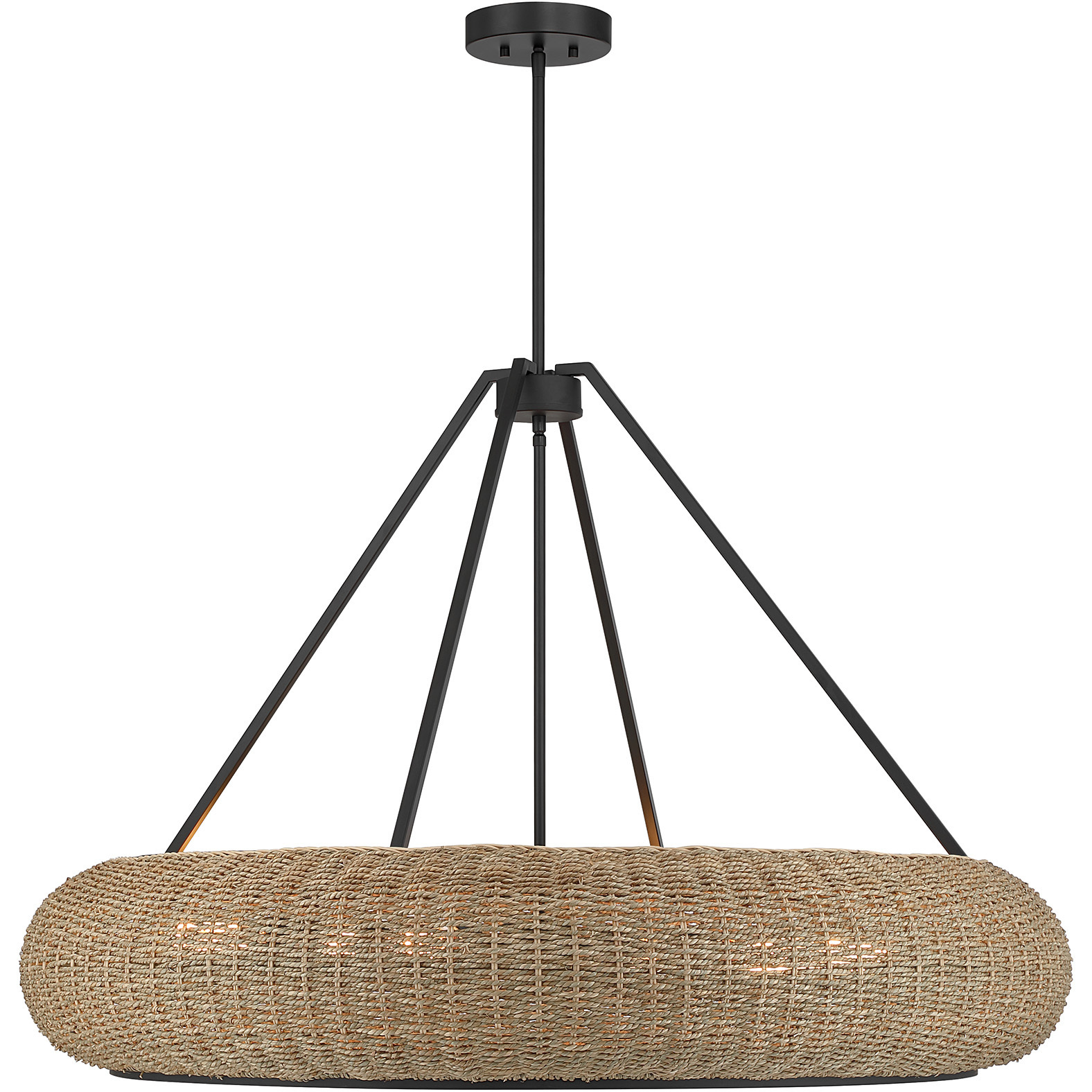 Gaia 6 Light 40 inch Matte Black Pendant Ceiling Light