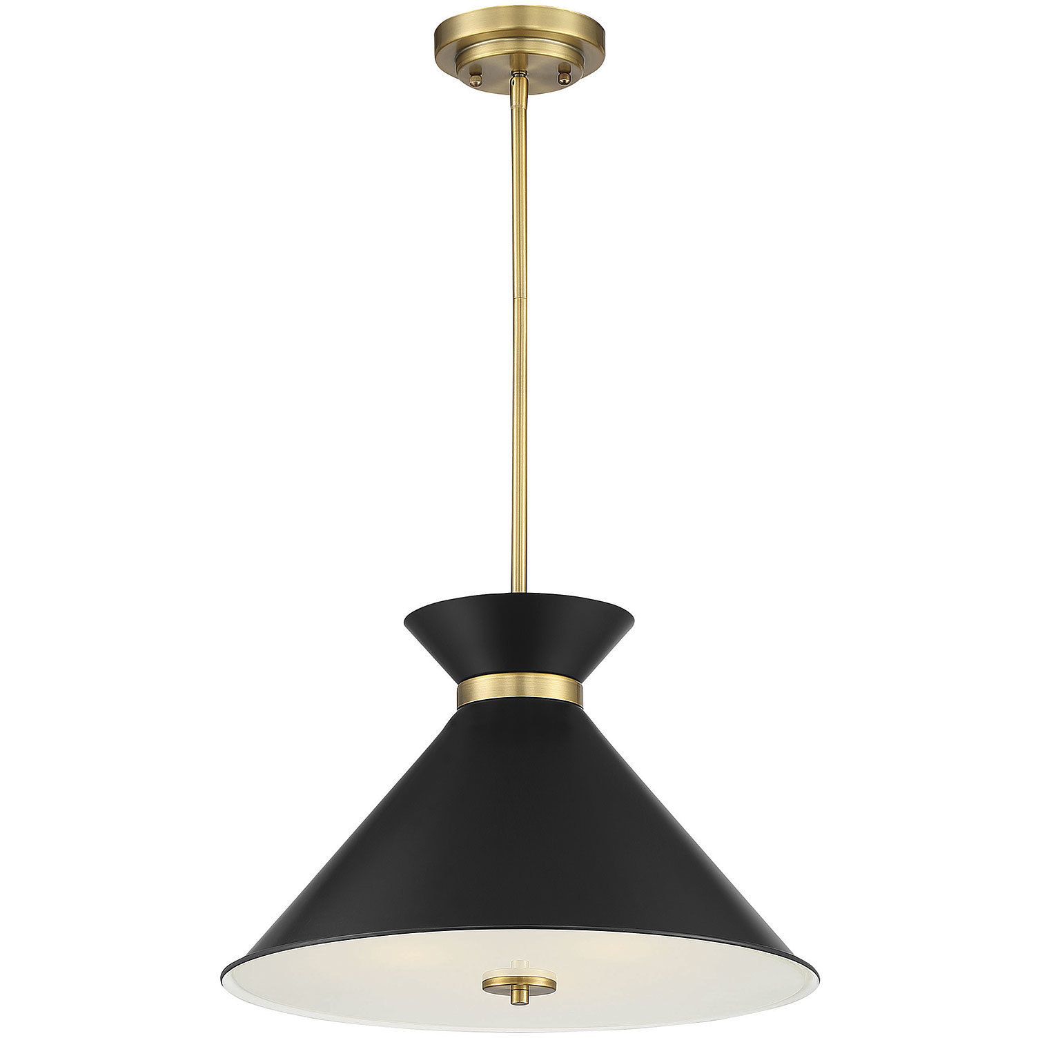 Savoy House 7 2416 3 143 Lamar 3 Light 18 inch Black with Warm Brass Accents Pendant Ceiling Light