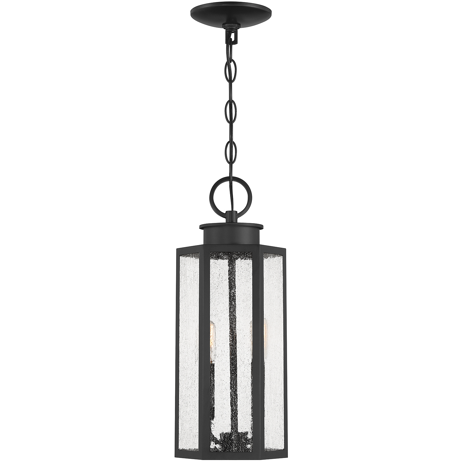 Hawthorne 2 Light 7 inch Black Outdoor Hanging Lantern, Lighting One