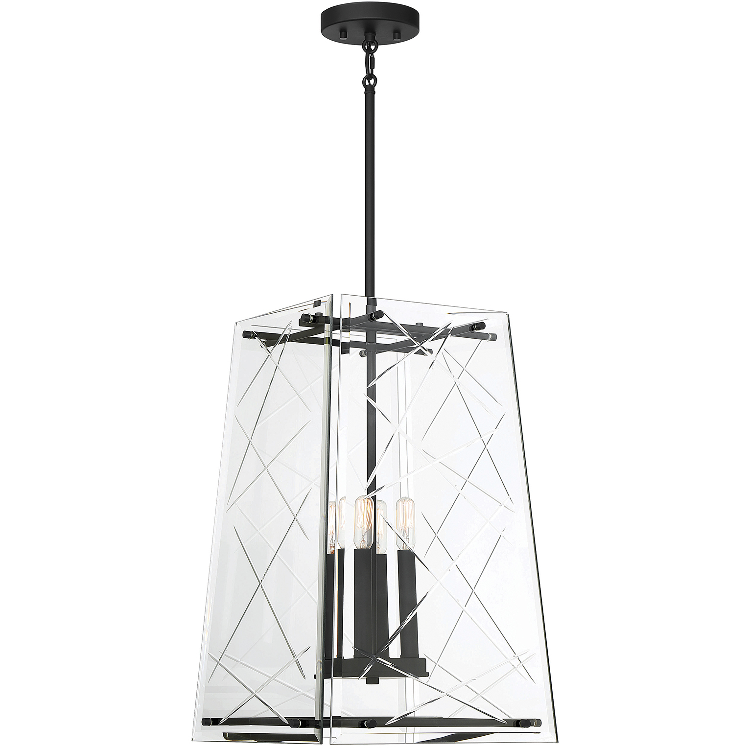 Kole 4 Light 14 inch Matte Black Pendant Ceiling Light, Essentials
