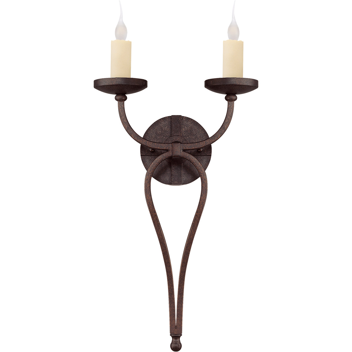 Elba 2 Light 12 inch Oiled Copper Sconce Wall Light