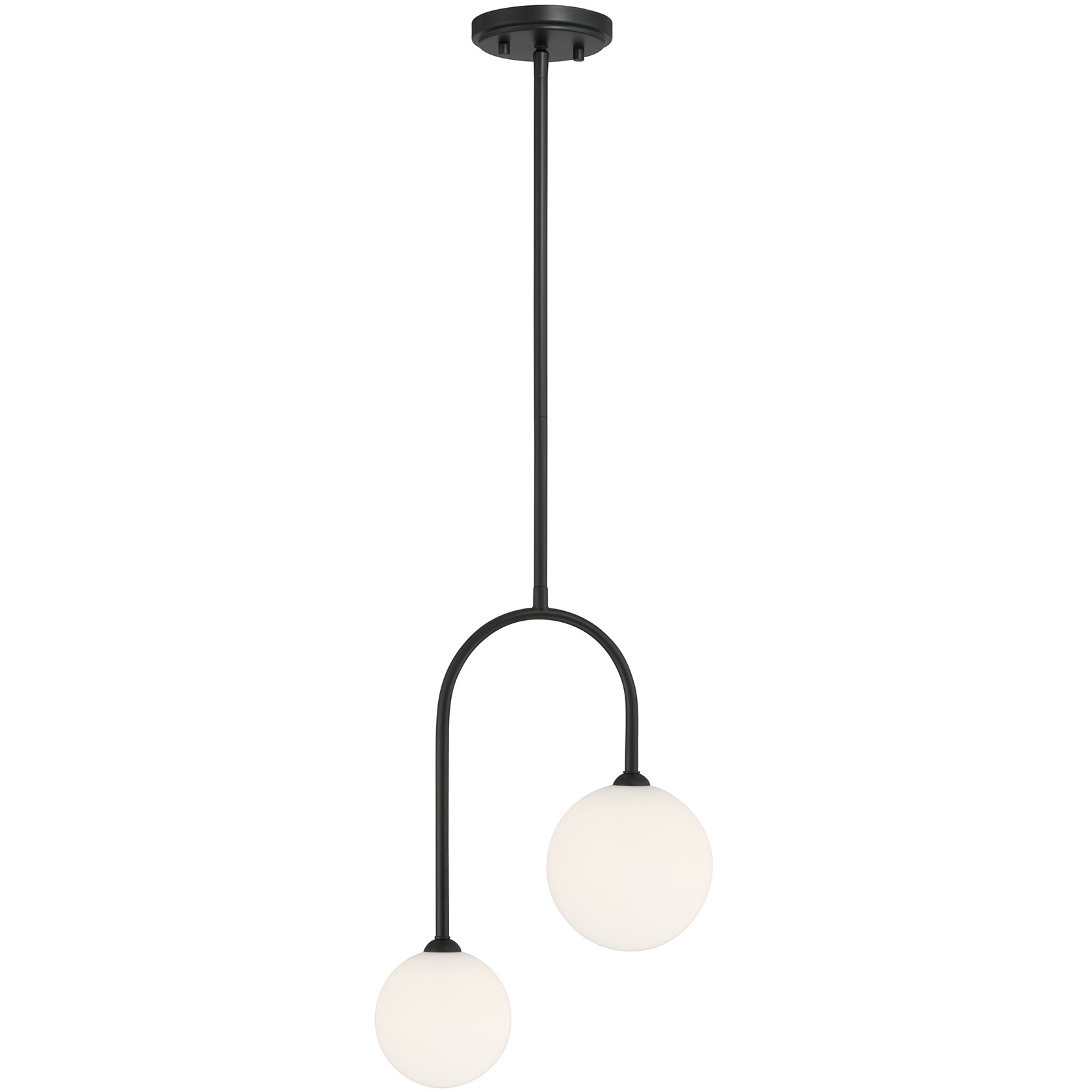 Chester 2 Light 12 inch Matte Black Pendant Ceiling Light