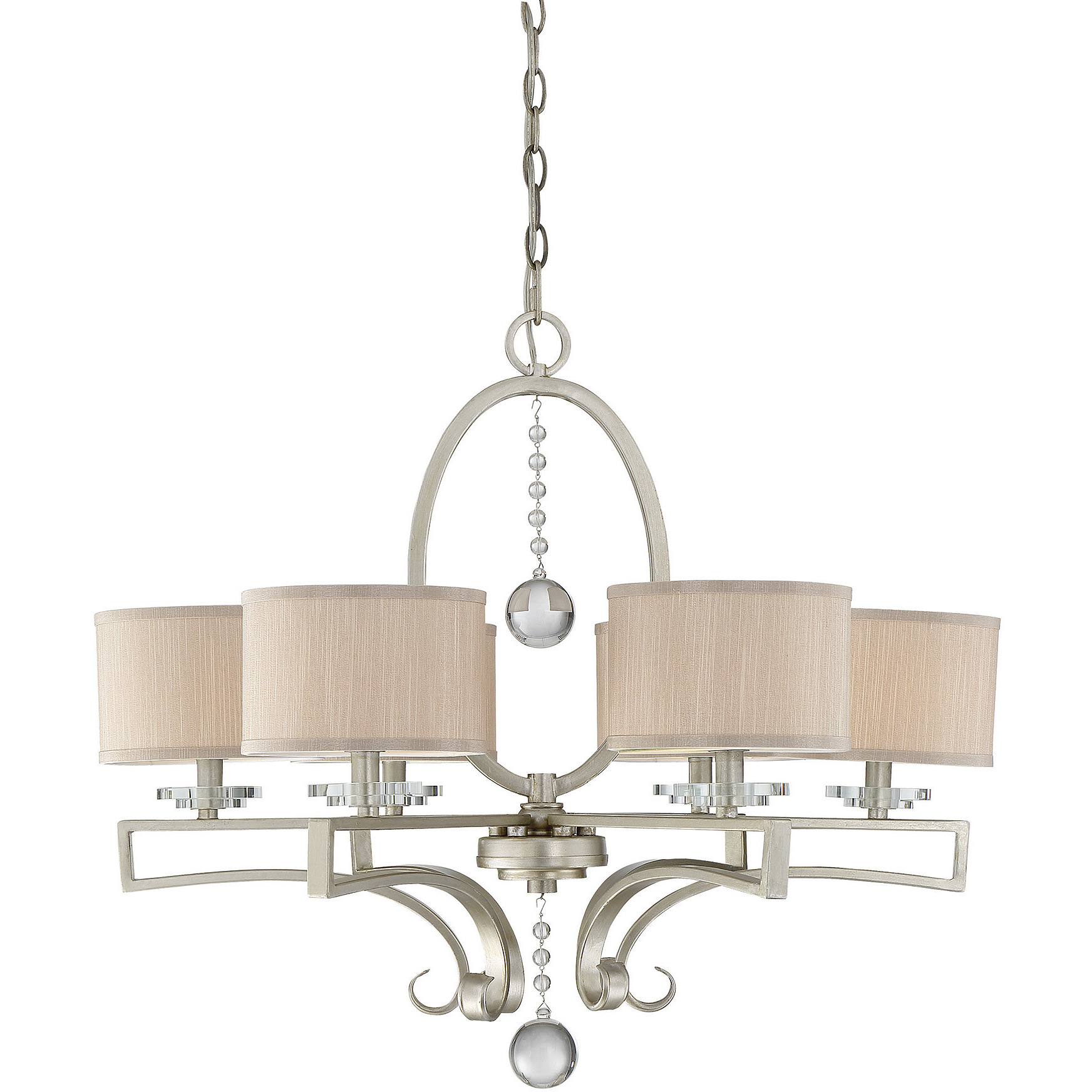 Rosendal 6 Light 30 inch Silver Sparkle Chandelier Ceiling Light