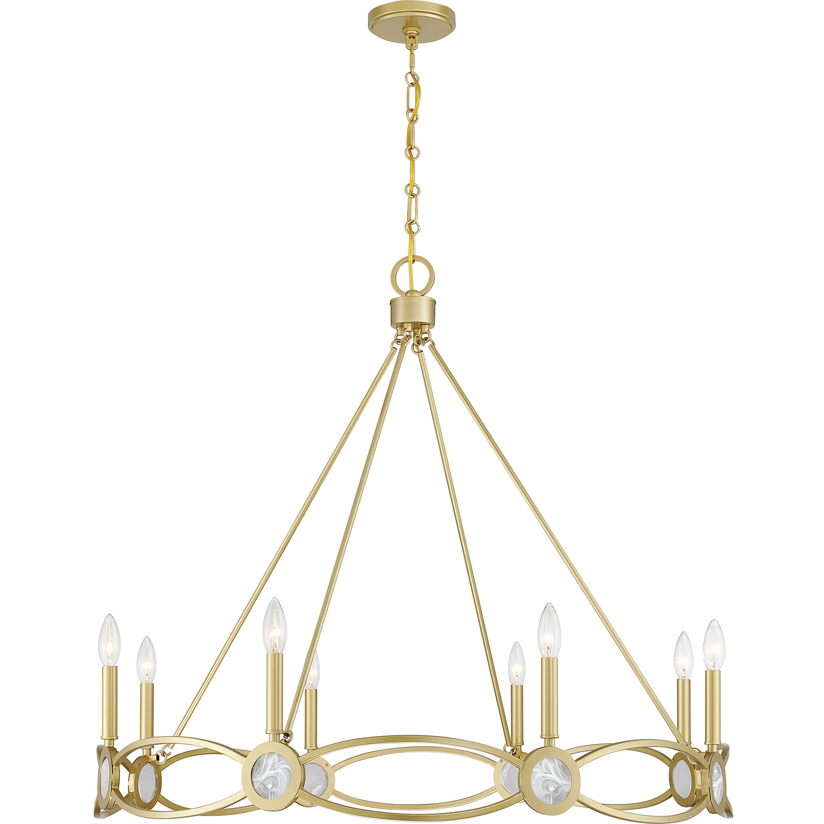 Minette 8 Light 37 inch Matte Black Chandelier Ceiling Light