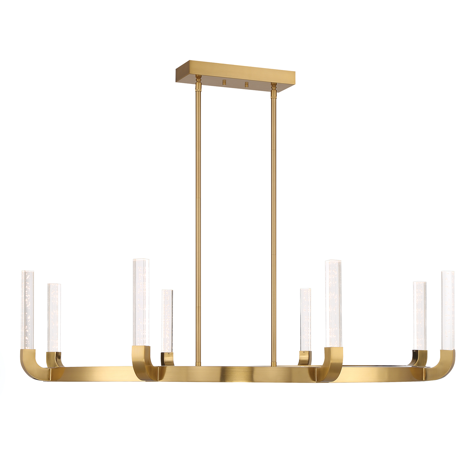 Del Mar LED 48 inch Warm Brass Chandelier Ceiling Light