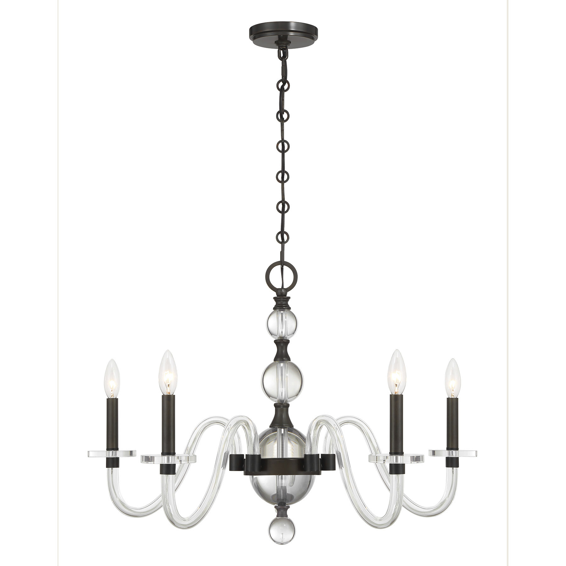Aragon 5 Light 29 inch Mediterranean Bronze Chandelier Ceiling Light