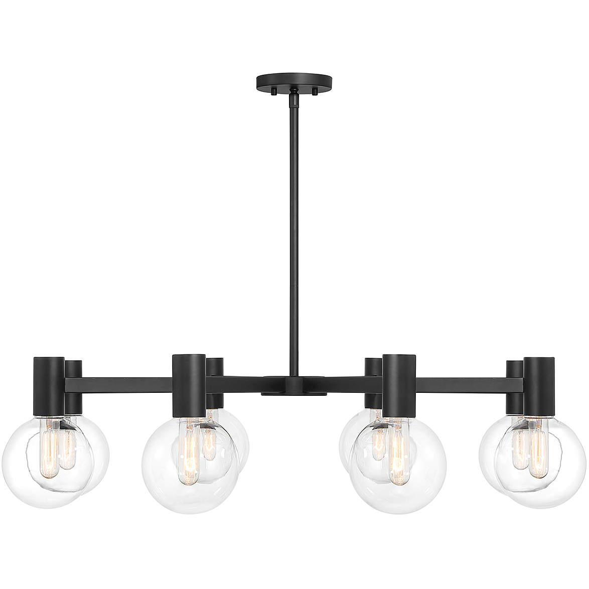 Savoy House 1 3074 8 89 Wright 8 Light 40 inch Matte Black Chandelier Ceiling Light