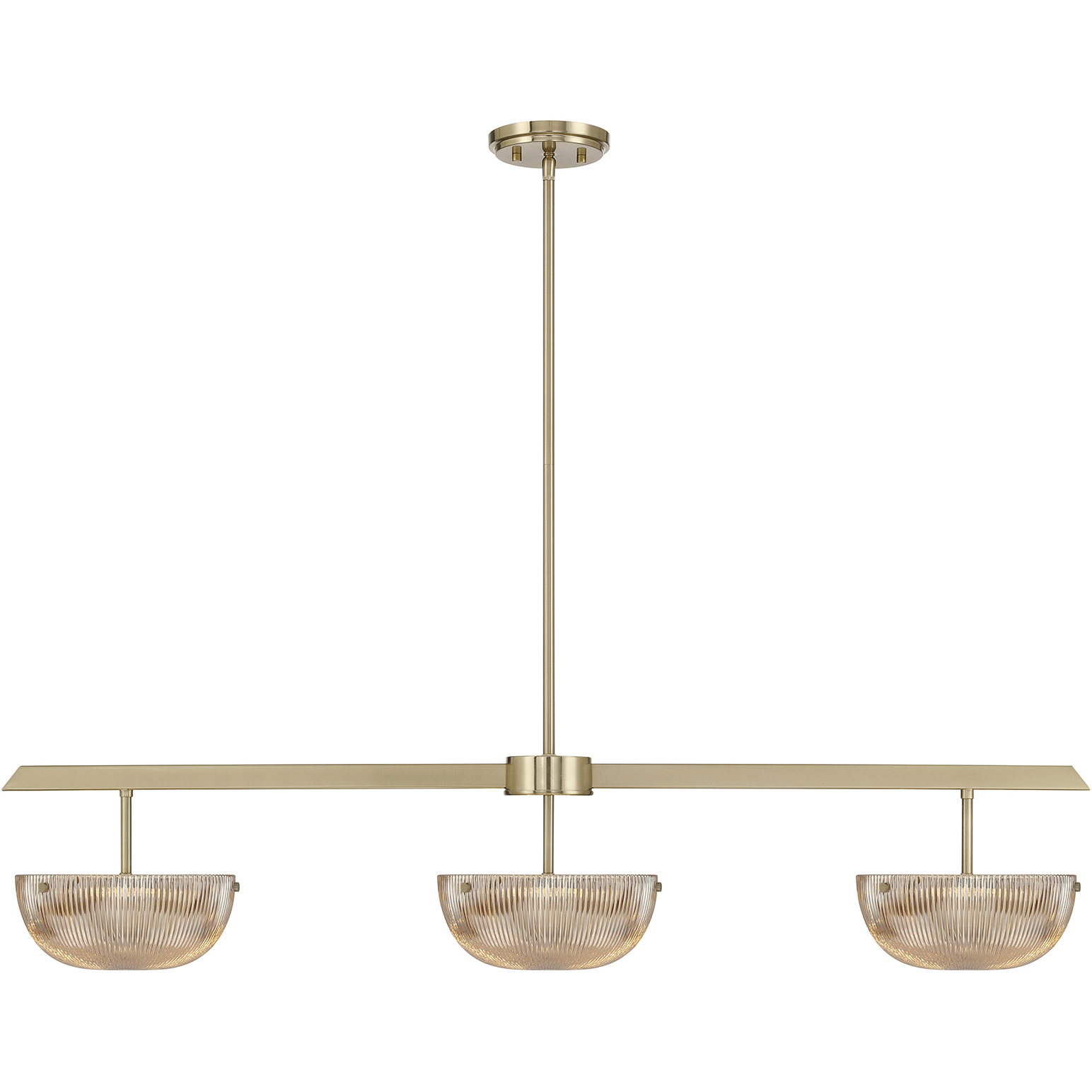 Hubbard LED 44 inch Noble Brass Linear Chandelier Ceiling Light