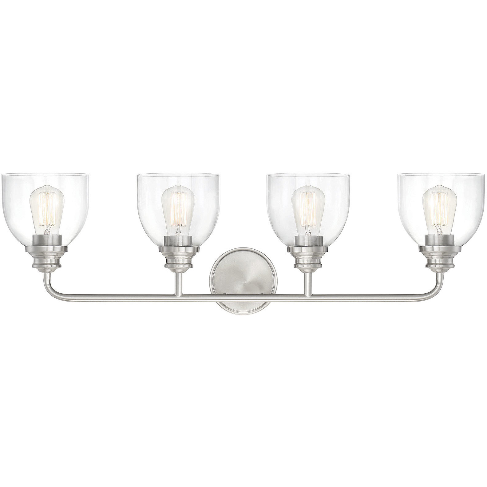 Vale 4 Light 33 inch Satin Nickel Bathroom Vanity Light Wall Light, Essentials